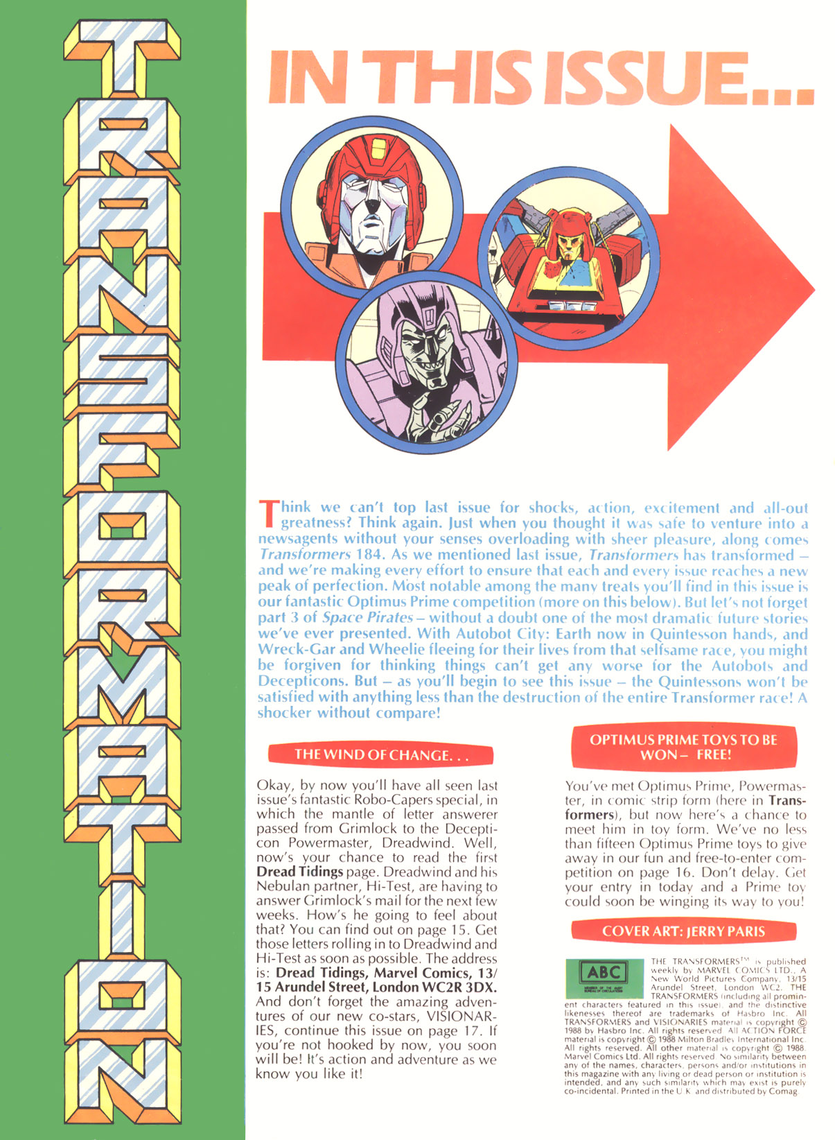 Read online The Transformers (UK) comic -  Issue #184 - 2