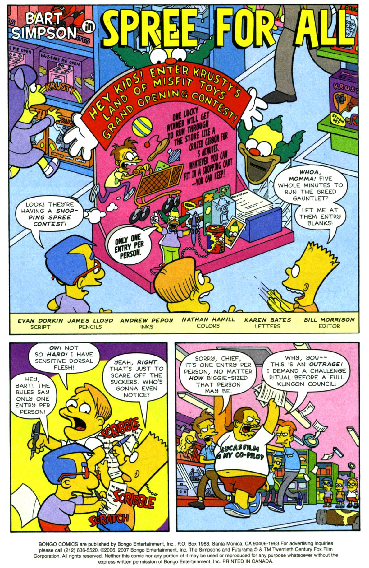 Read online Bongo Comics Free-For-All! comic -  Issue #2007 - 3