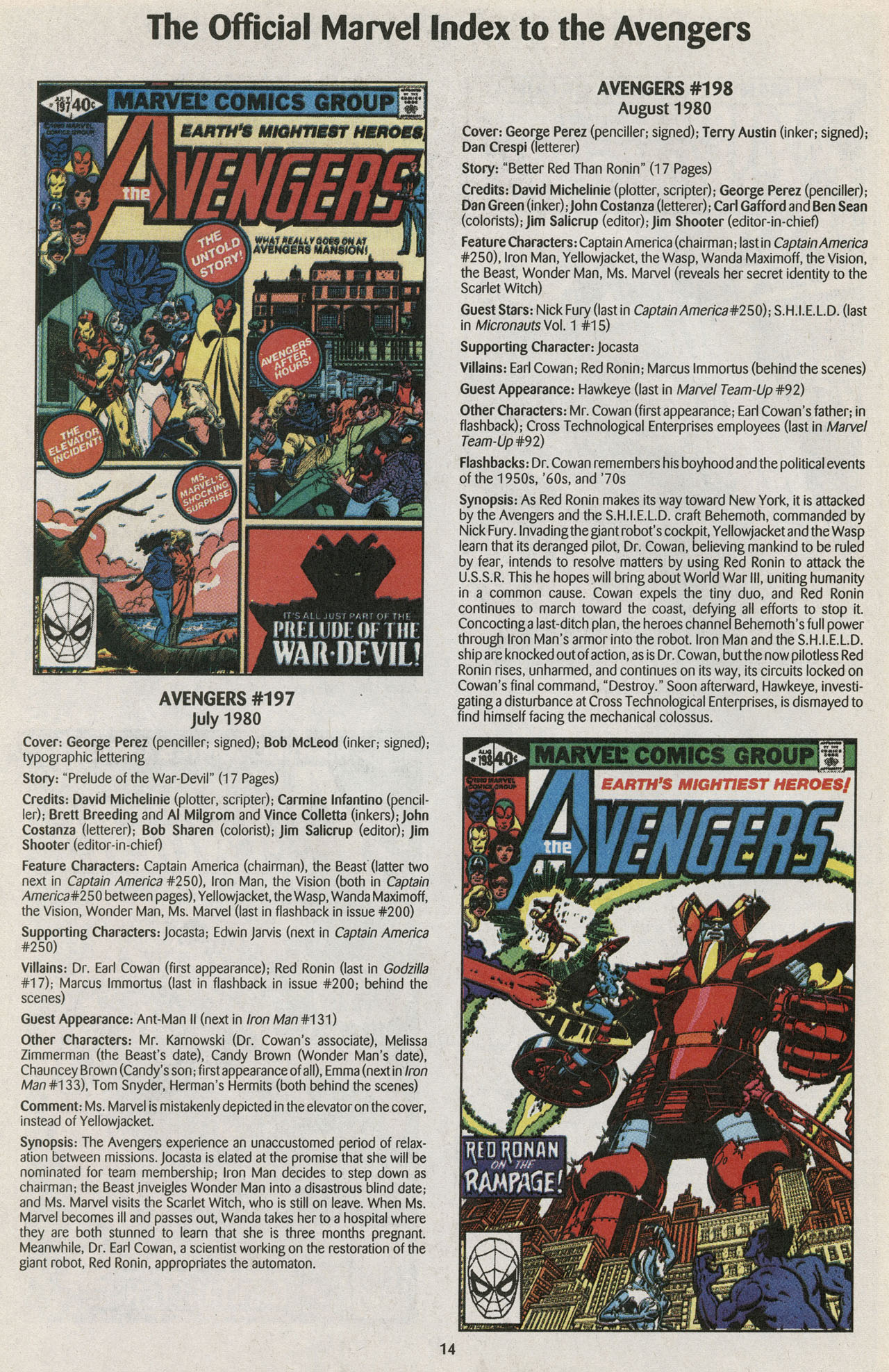 Read online The Official Marvel Index to the Avengers comic -  Issue #4 - 16