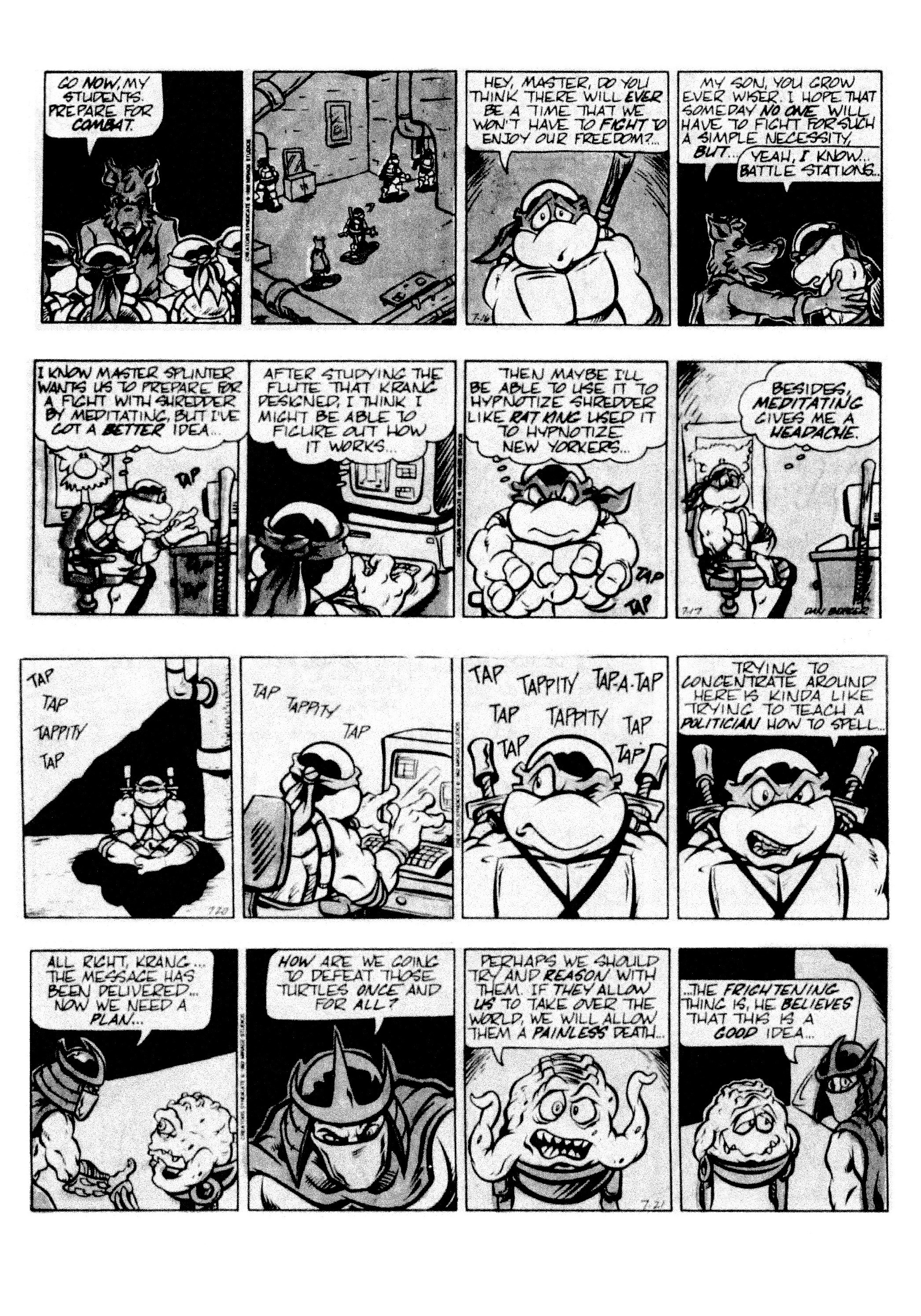 Read online Teenage Mutant Ninja Turtles: Complete Newspaper Daily Comic Strip Collection comic -  Issue # TPB 2 (Part 2) - 21