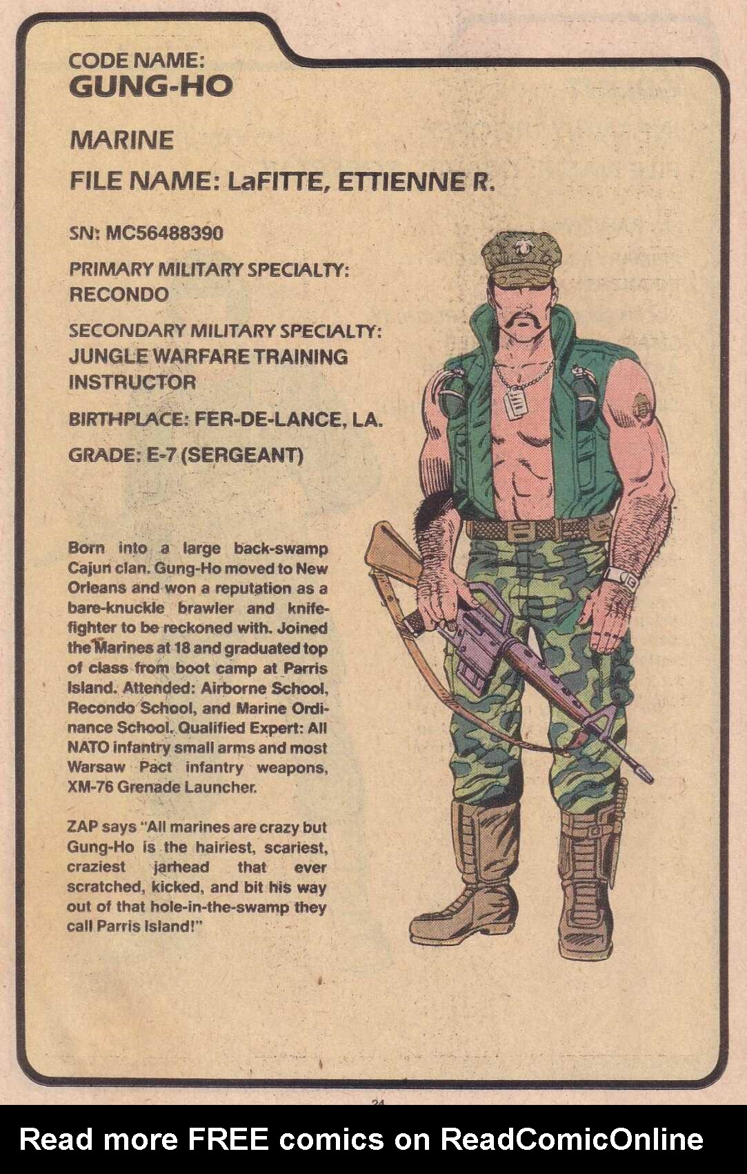 Read online The G.I. Joe Order of Battle comic -  Issue #1 - 26