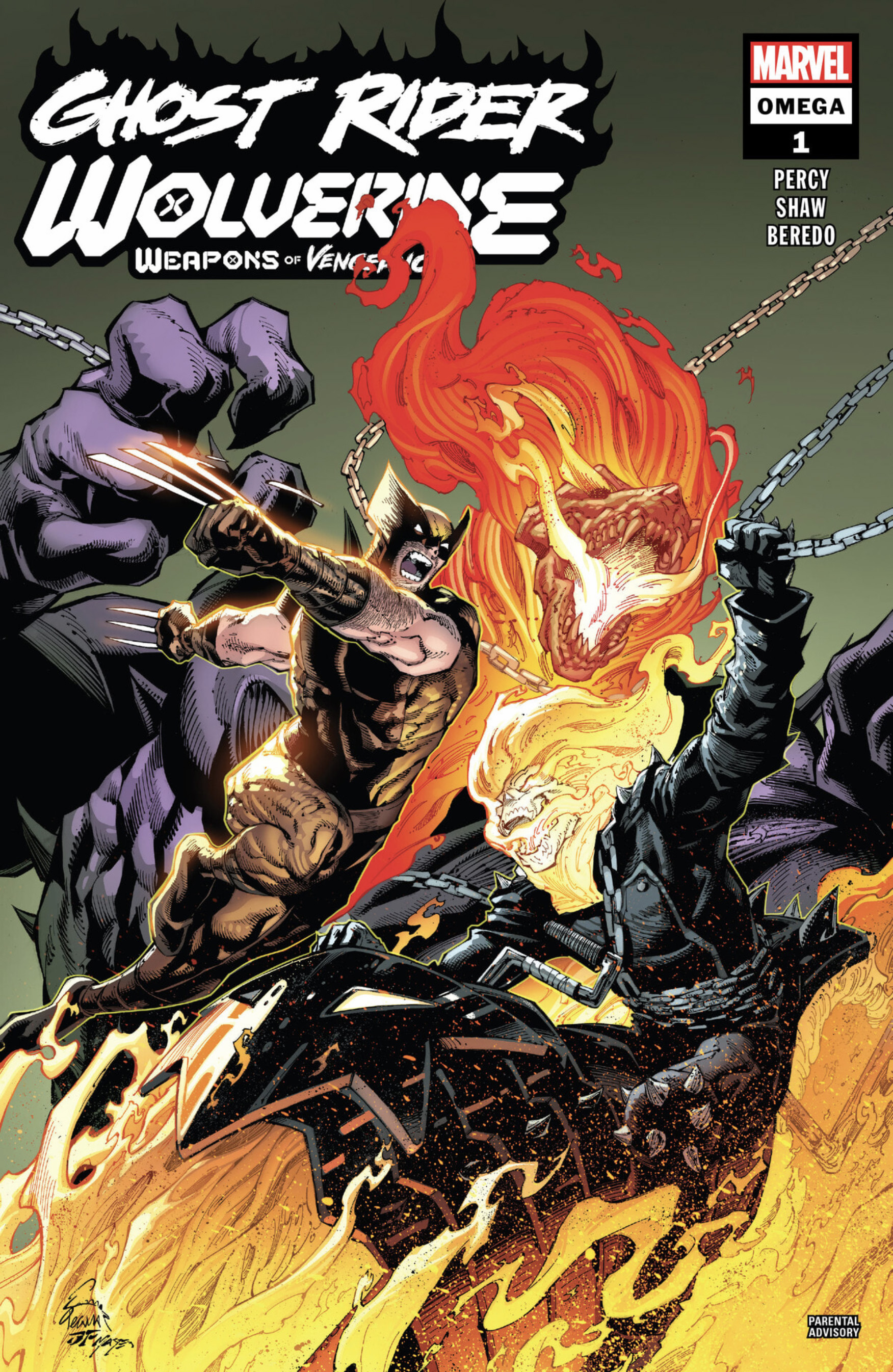 Read online Ghost Rider/Wolverine: Weapons of Vengeance Omega comic -  Issue #1 - 1
