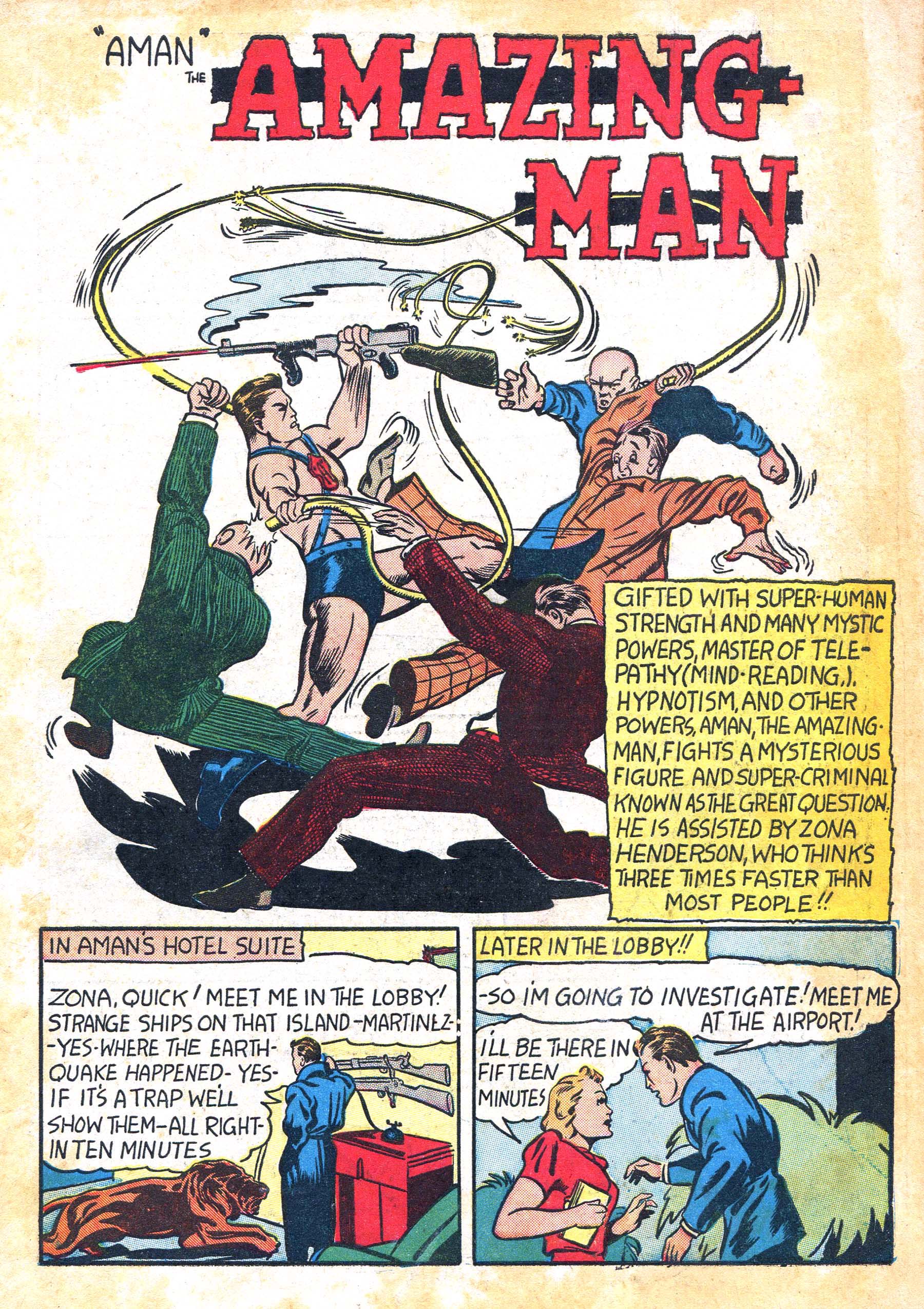 Read online Amazing Man Comics comic -  Issue #21 - 2