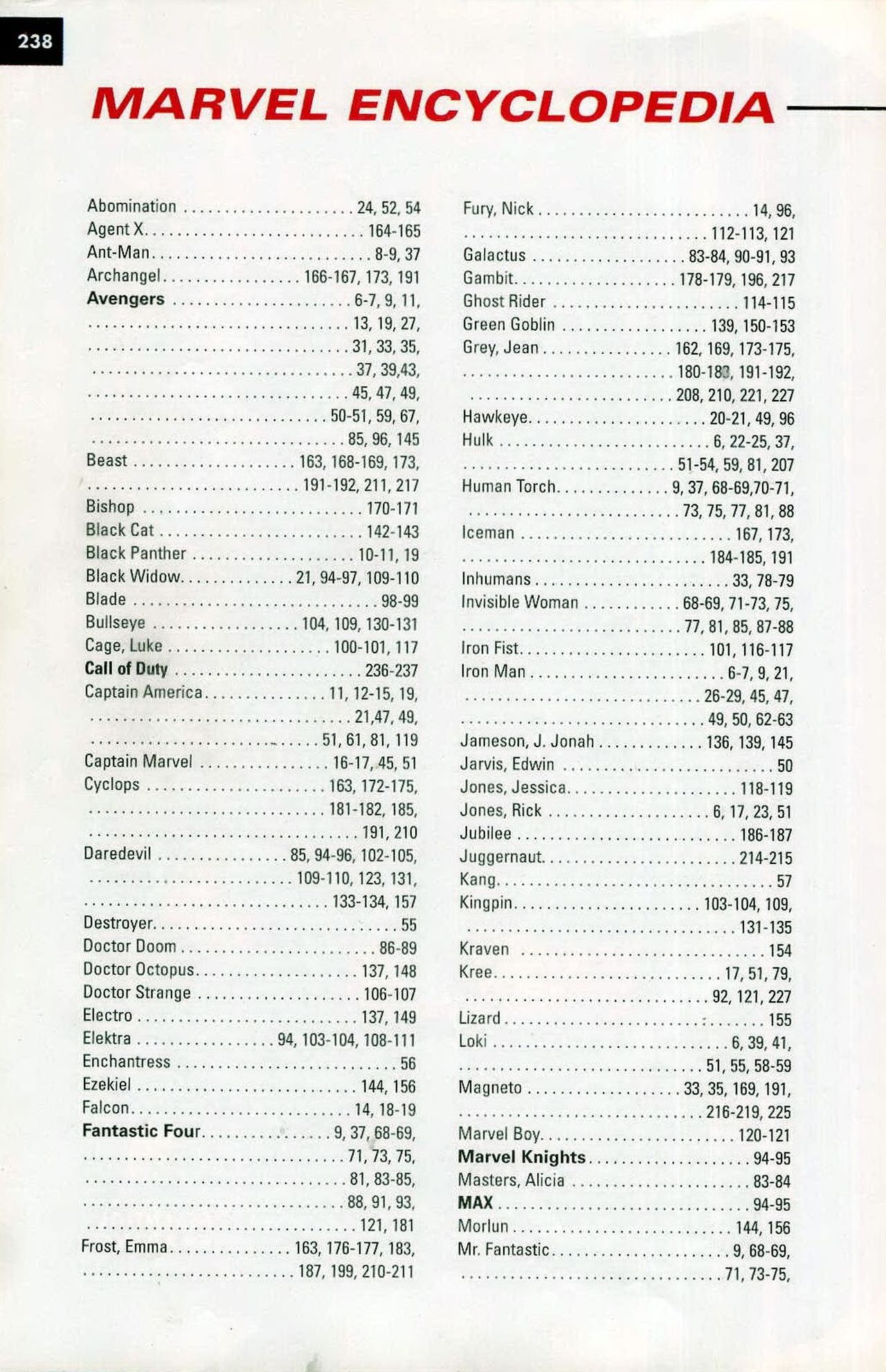 Read online Marvel Encyclopedia comic -  Issue # TPB 1 - 236