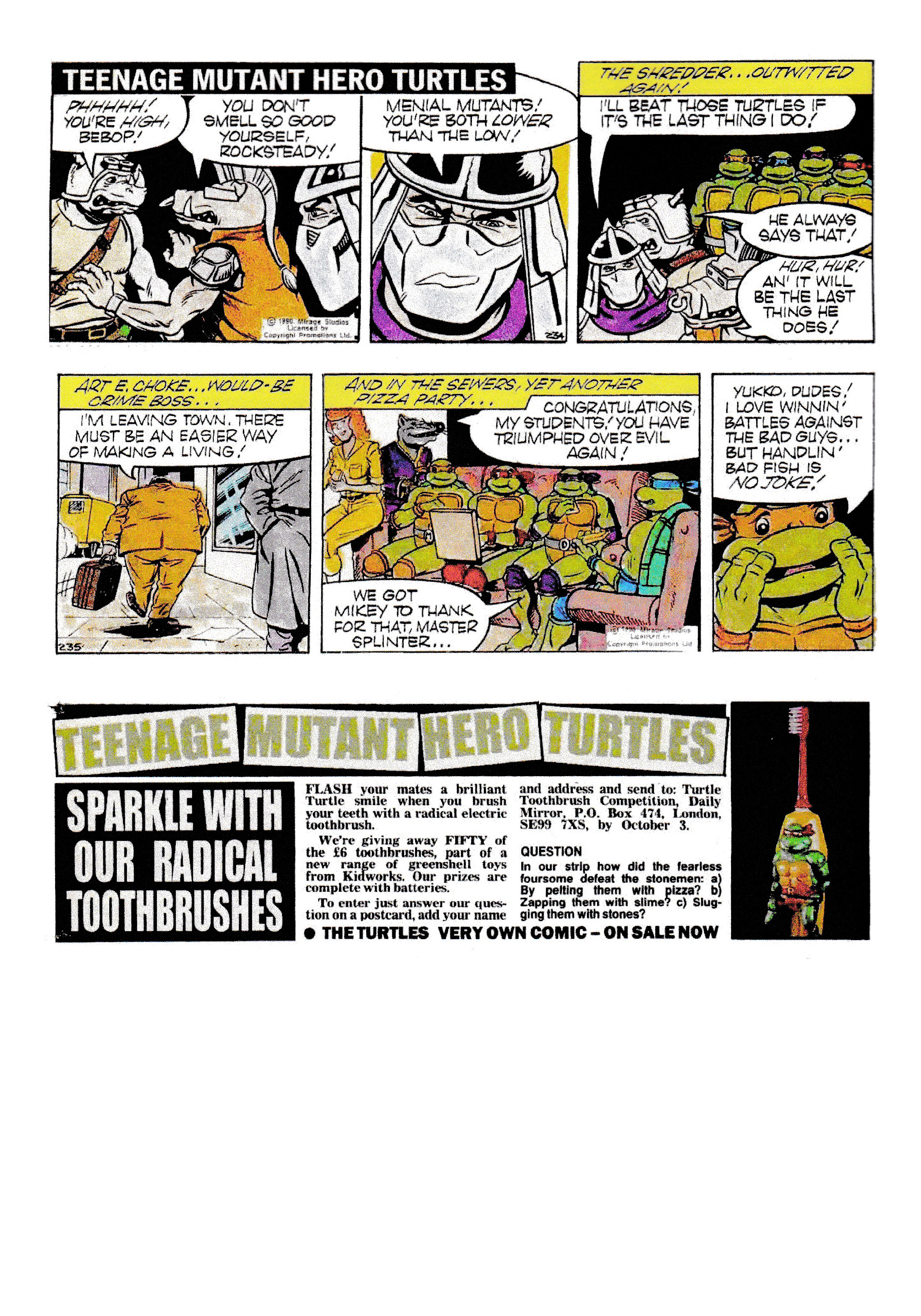 Read online Teenage Mutant Ninja Turtles: Complete Newspaper Daily Comic Strip Collection comic -  Issue # TPB 1 - 67