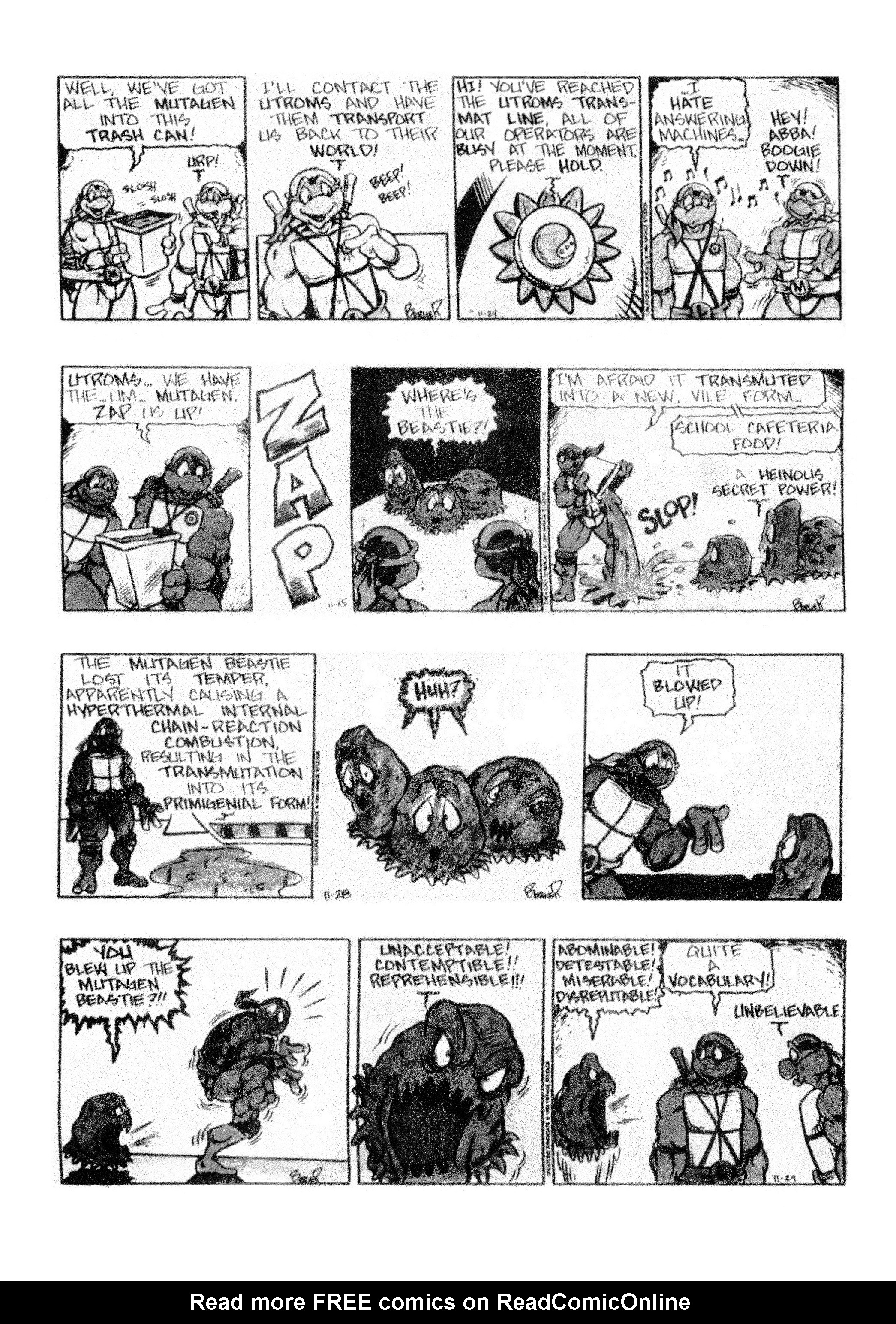 Read online Teenage Mutant Ninja Turtles: Complete Newspaper Daily Comic Strip Collection comic -  Issue # TPB 3 (Part 1) - 62