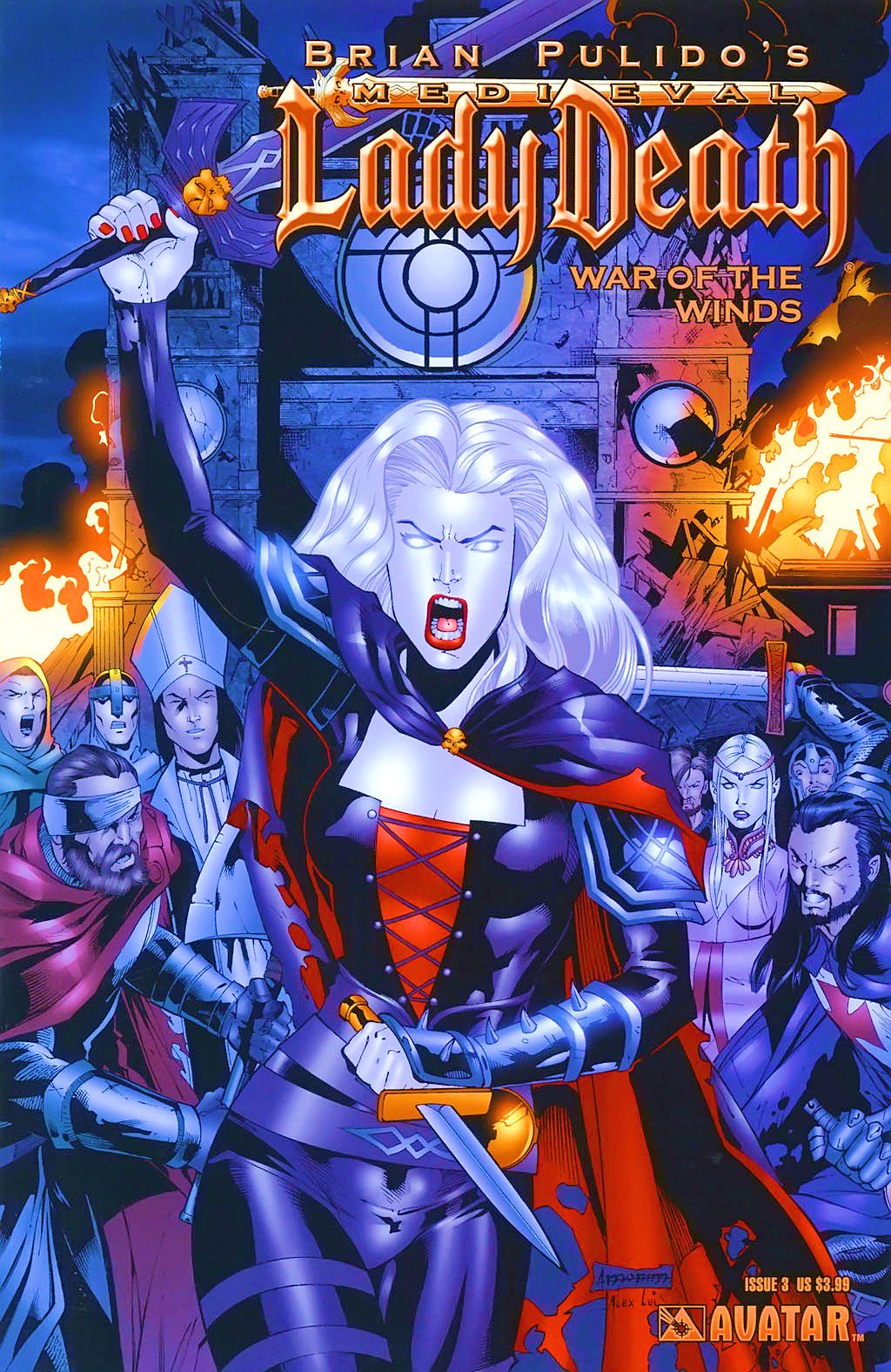 Read online Brian Pulido's Medieval Lady Death:  War of the Winds comic -  Issue #3 - 1