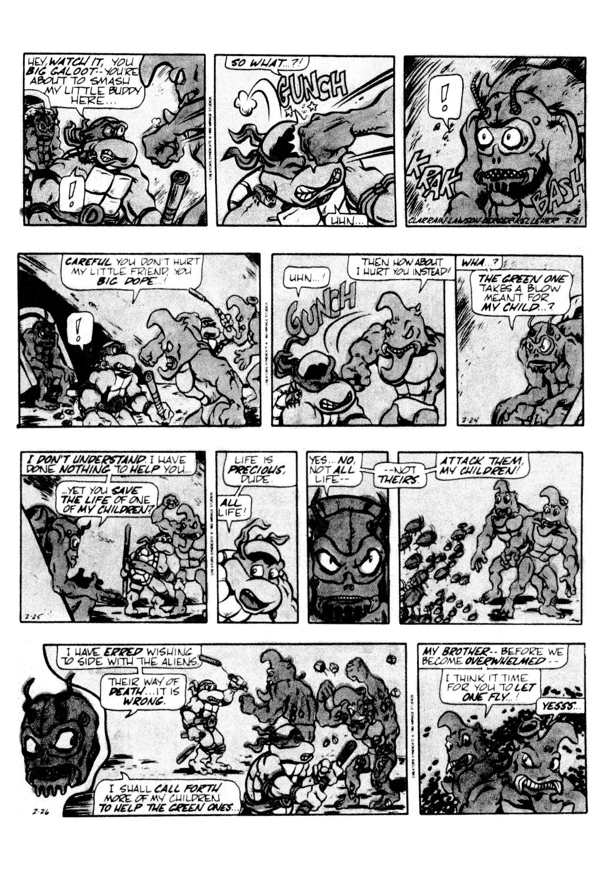 Read online Teenage Mutant Ninja Turtles: Complete Newspaper Daily Comic Strip Collection comic -  Issue # TPB 2 (Part 1) - 93