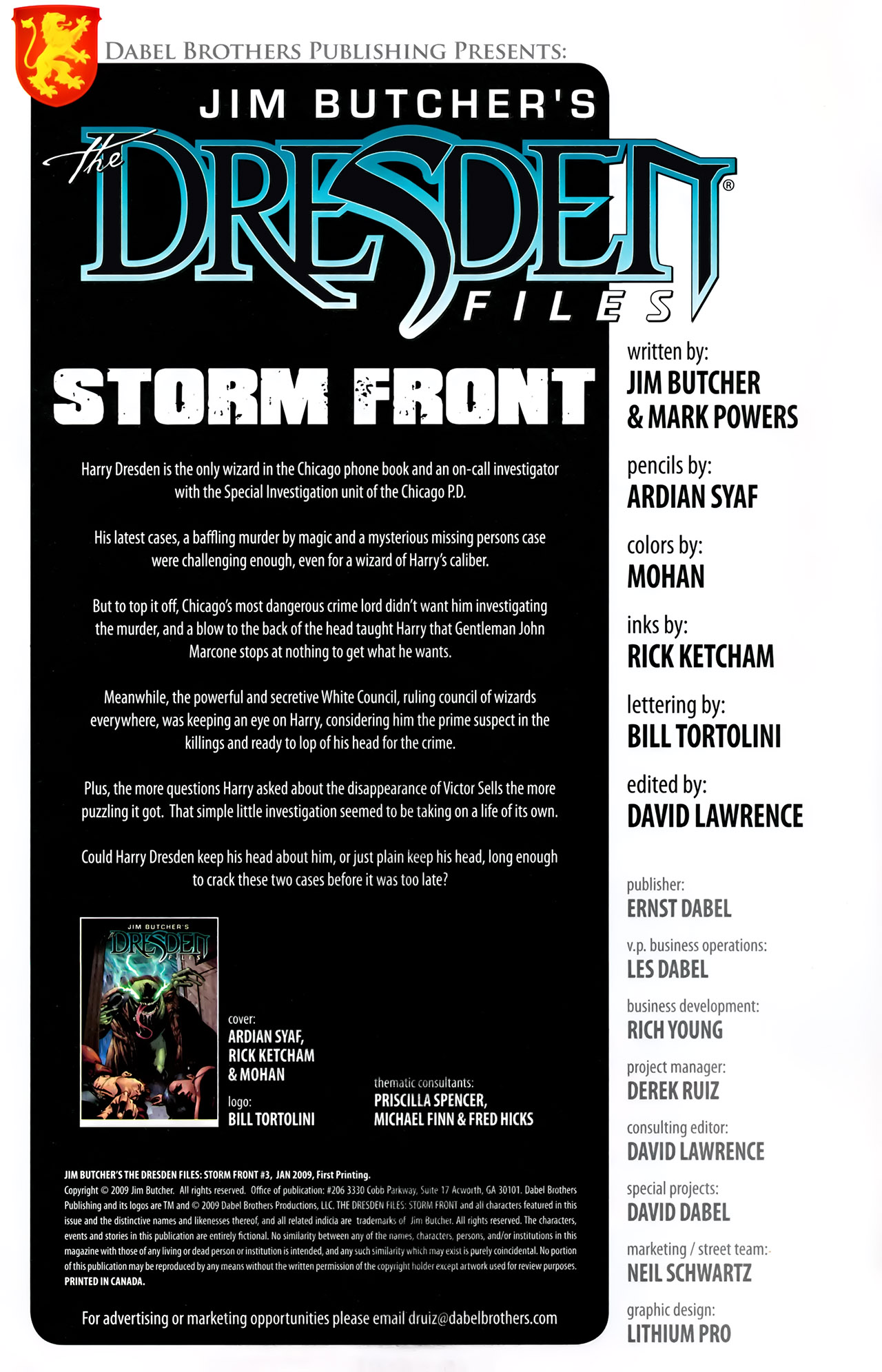 Read online Jim Butcher's The Dresden Files: Storm Front comic -  Issue #4 - 2
