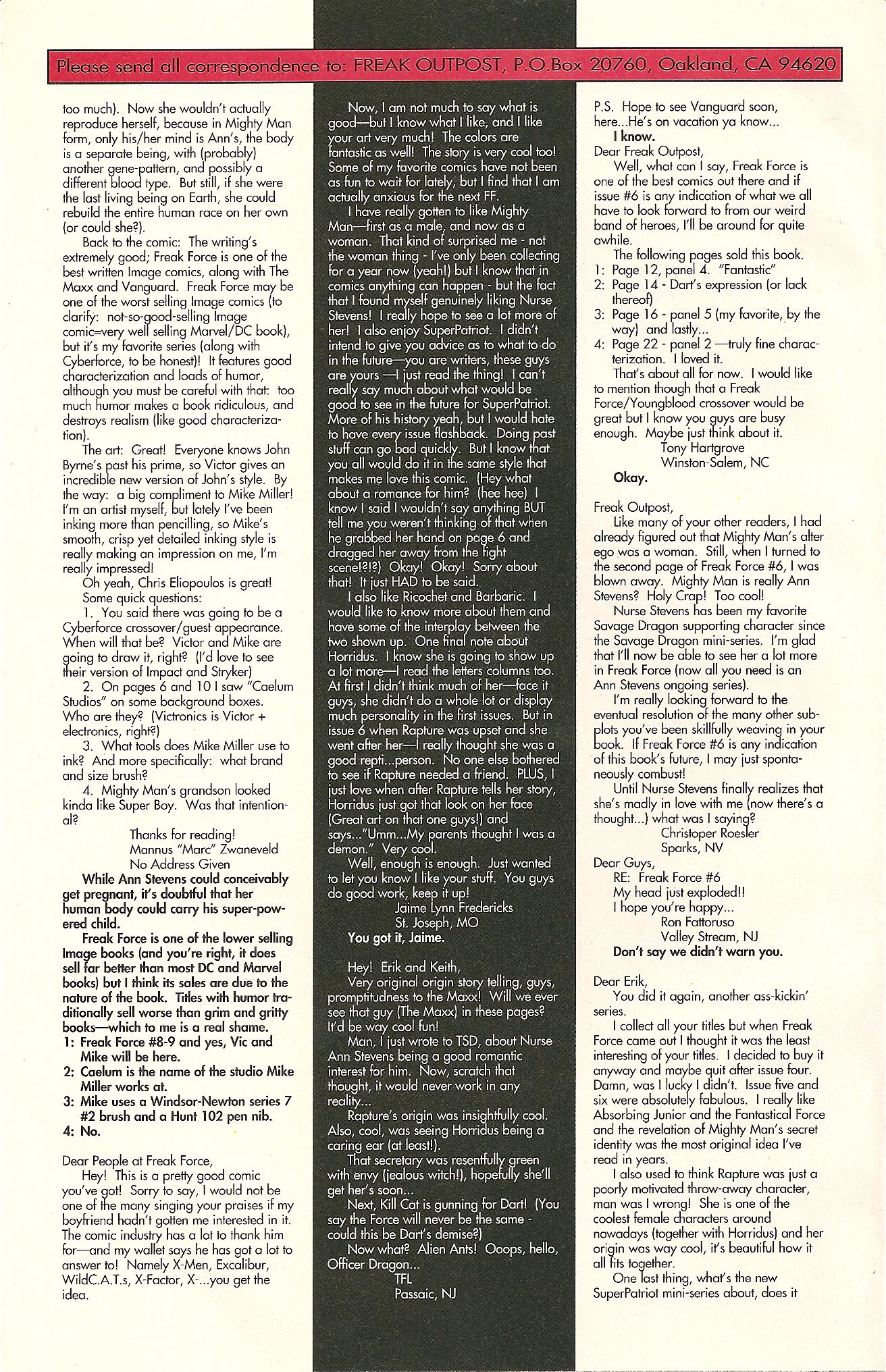 Read online Freak Force (1993) comic -  Issue #7 - 31