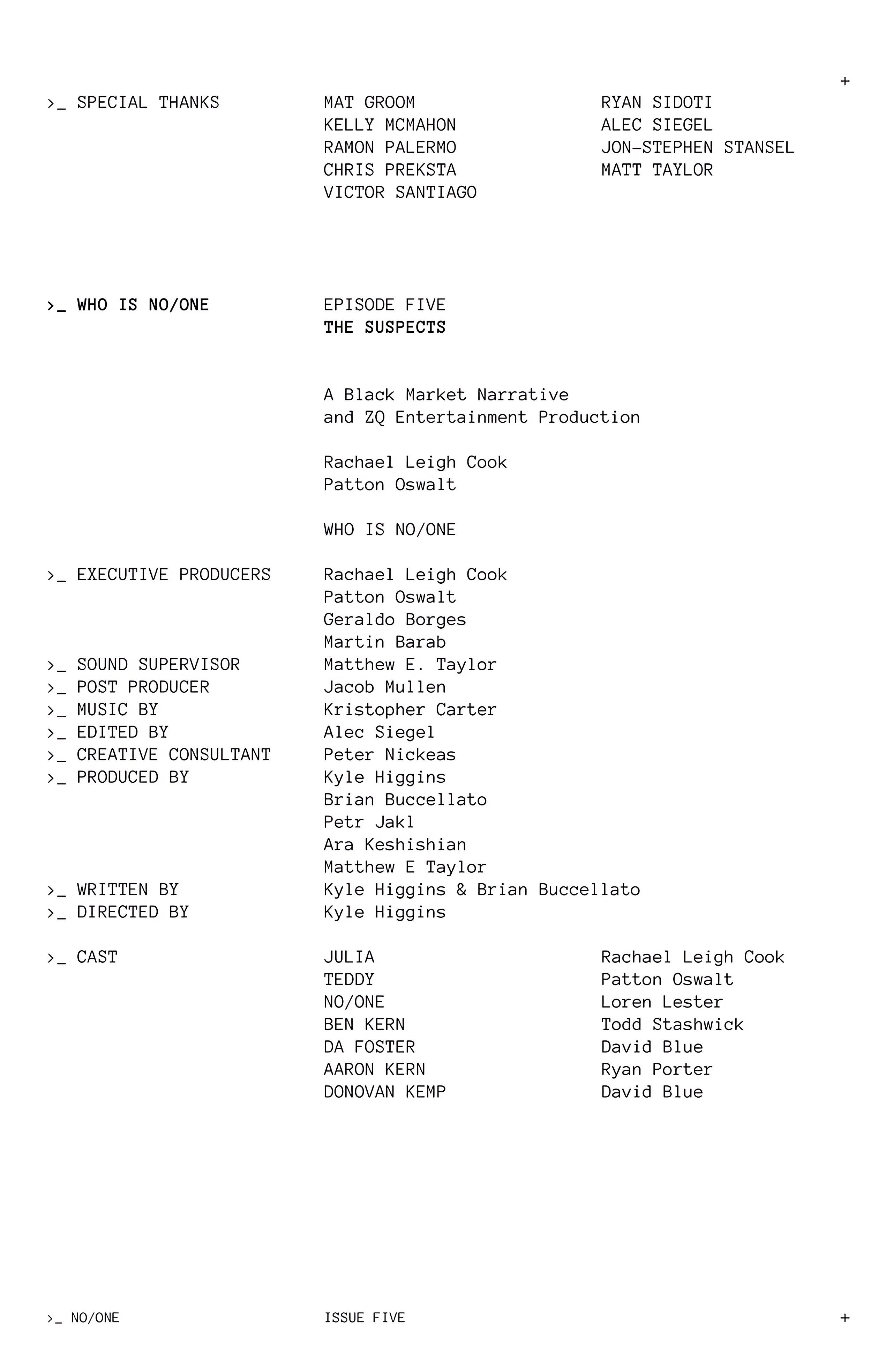 Read online No/One comic -  Issue #5 - 30