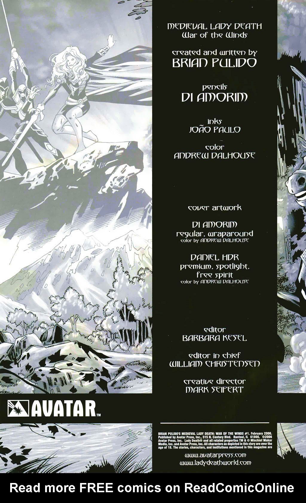 Read online Brian Pulido's Medieval Lady Death:  War of the Winds comic -  Issue #1 - 4