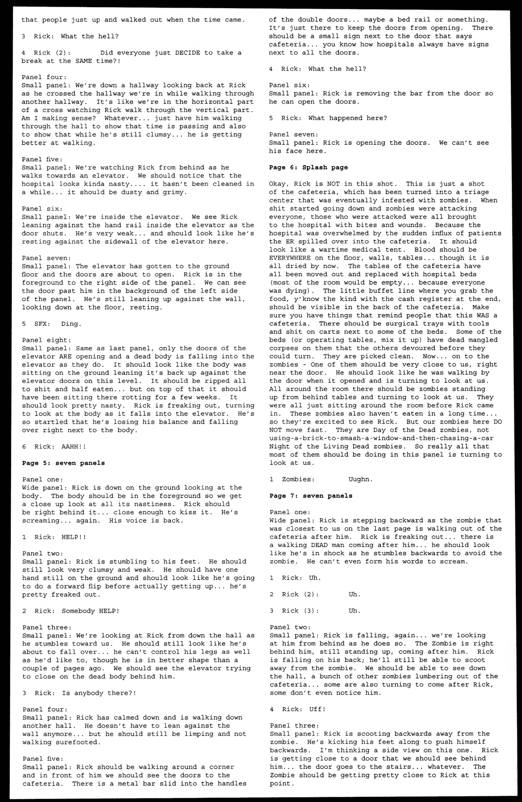Read online The Walking Dead comic -  Issue # _Script Book 01 - 4