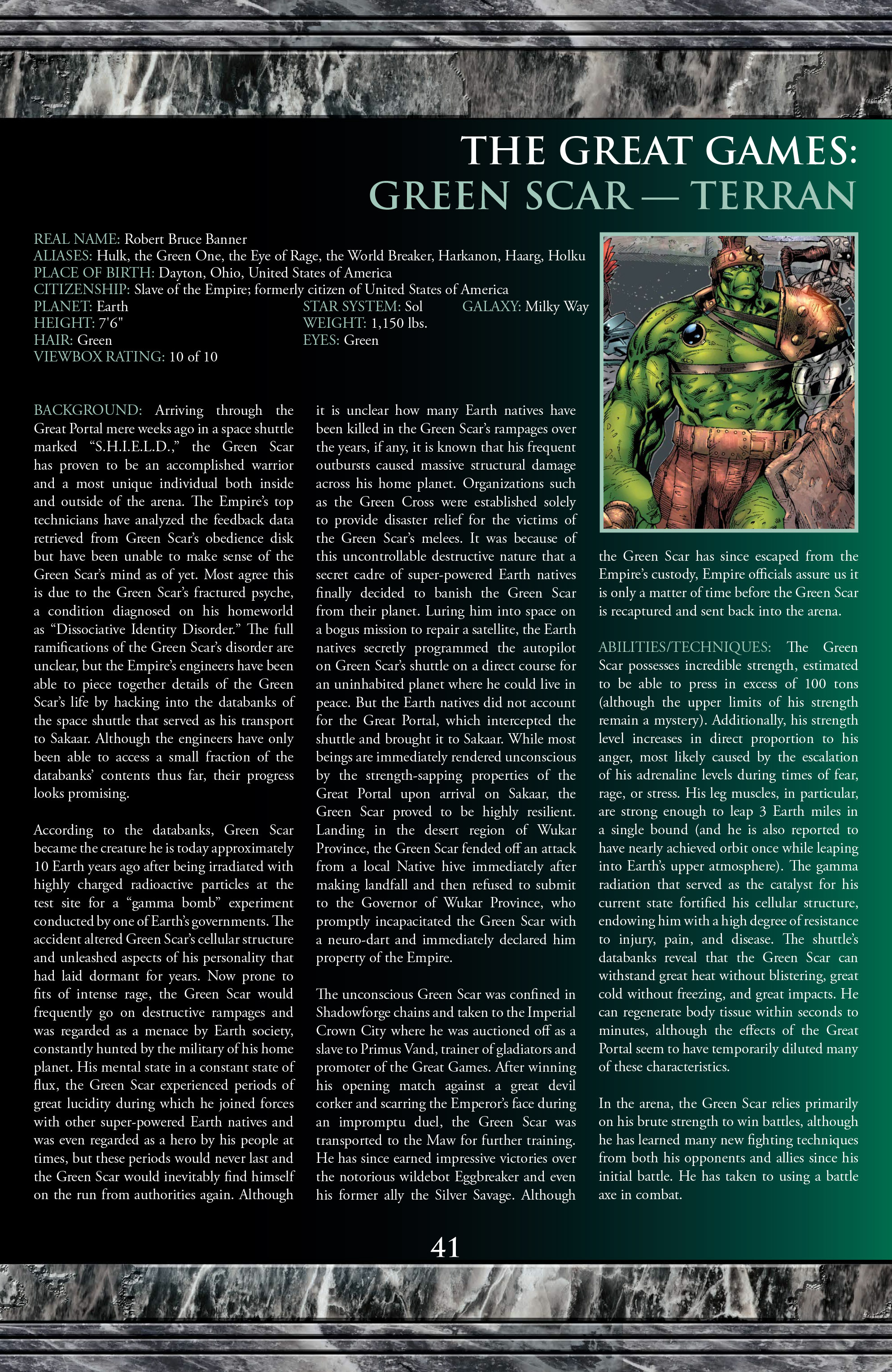 Read online Planet Hulk: Gladiator Guidebook comic -  Issue # Full - 40