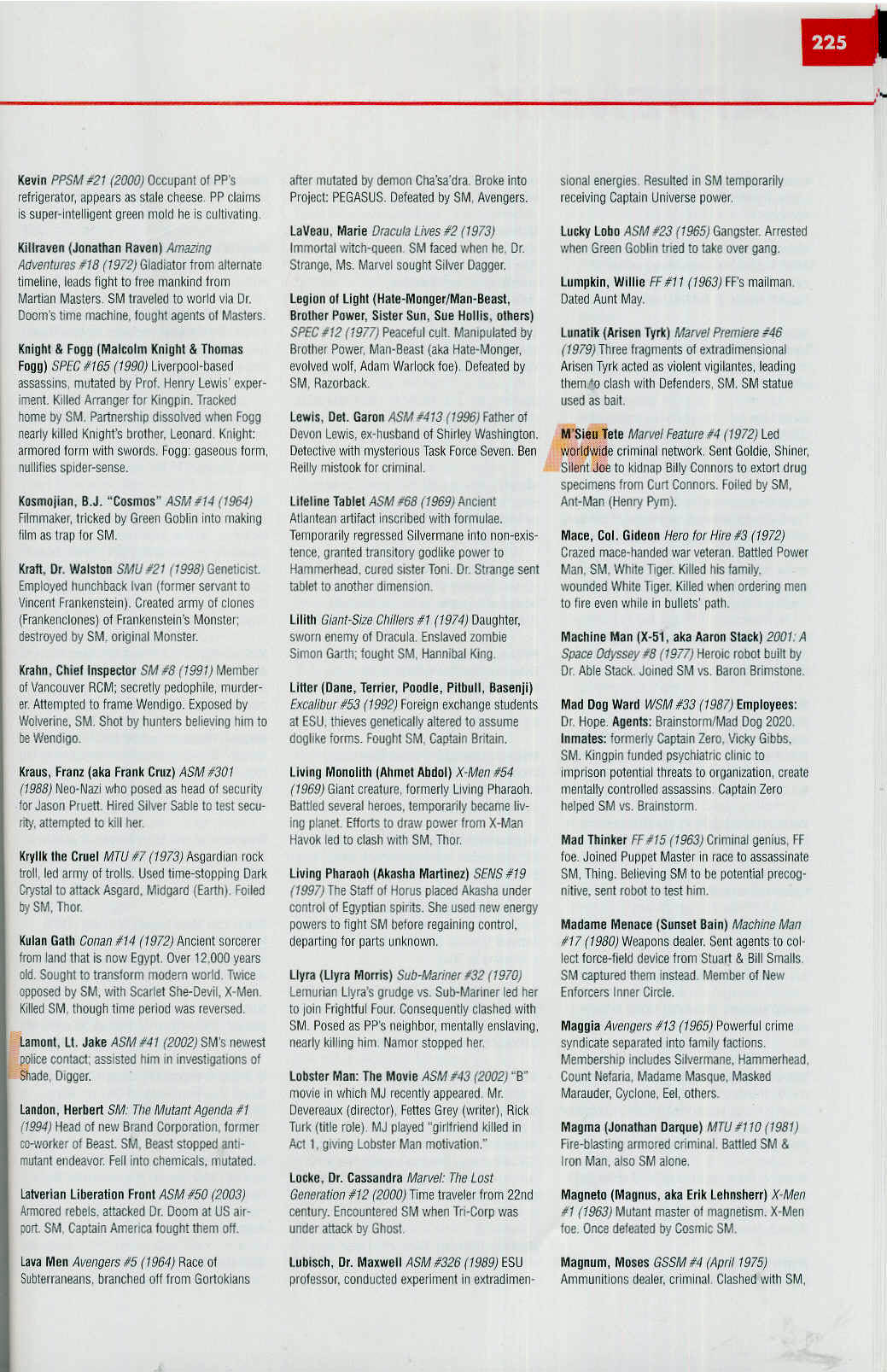 Read online Marvel Encyclopedia comic -  Issue # TPB 4 - 224