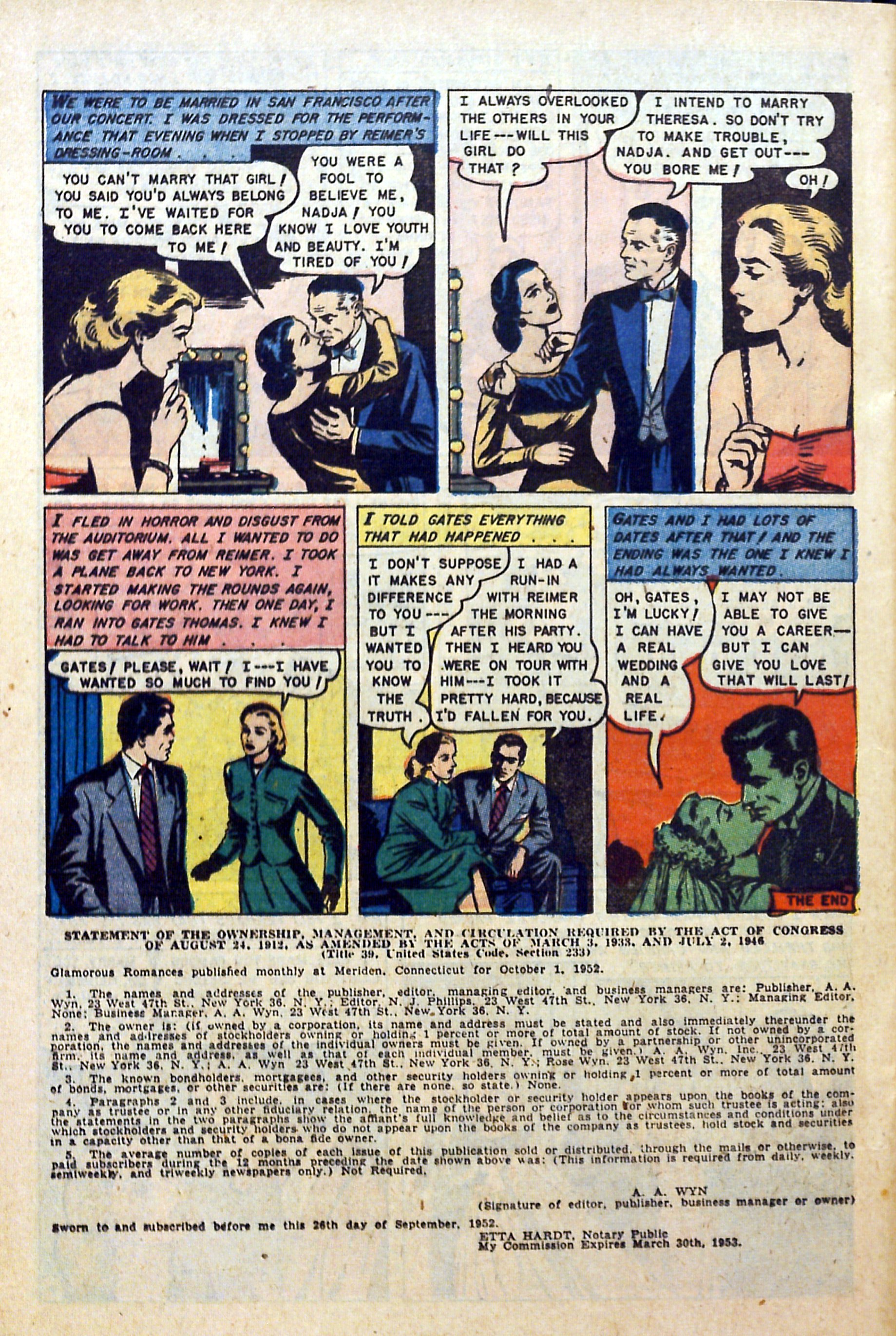 Read online Glamorous Romances comic -  Issue #68 - 24
