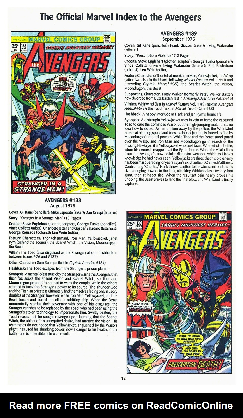 Read online The Official Marvel Index to the Avengers comic -  Issue #3 - 14