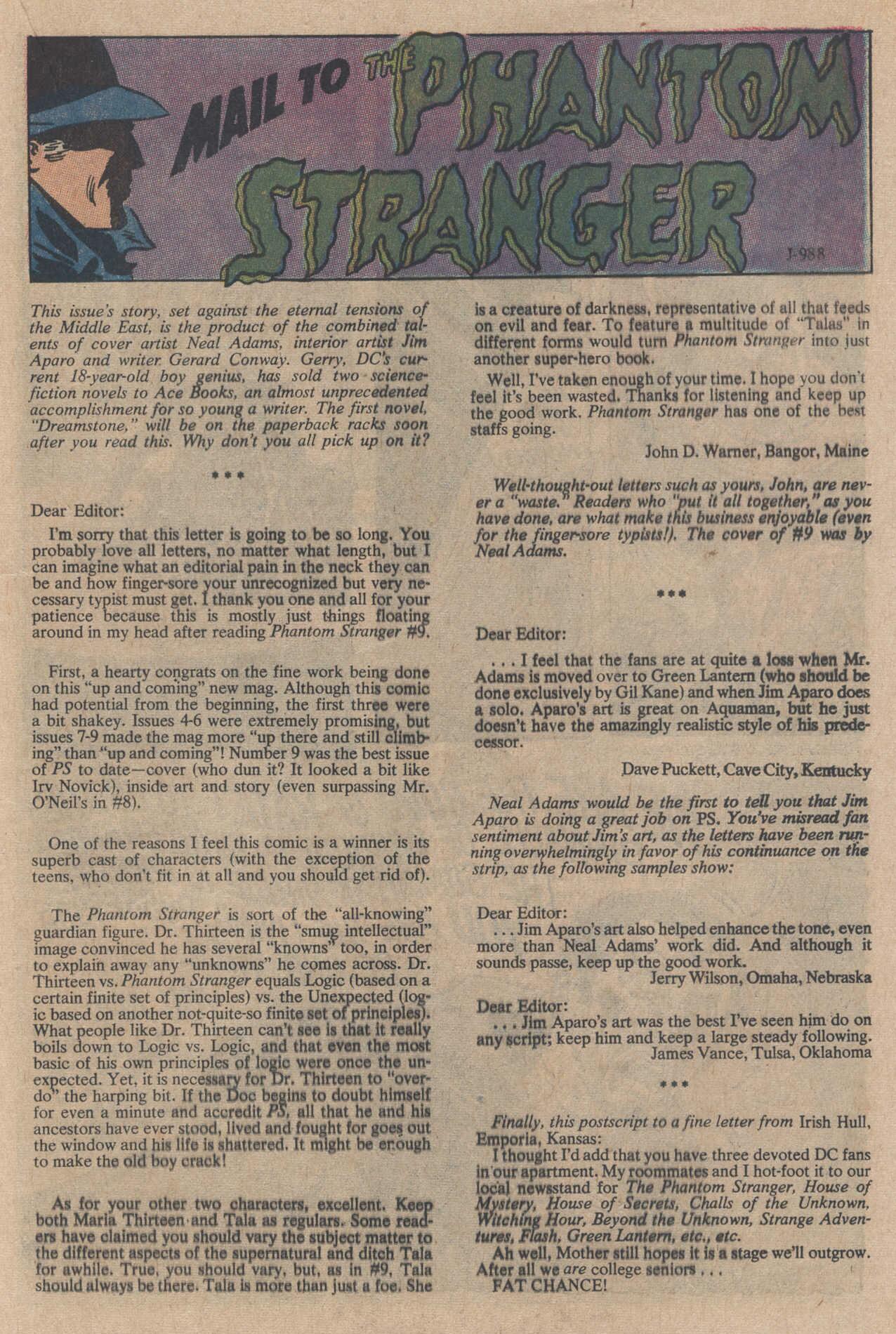 Read online The Phantom Stranger (1969) comic -  Issue #11 - 20