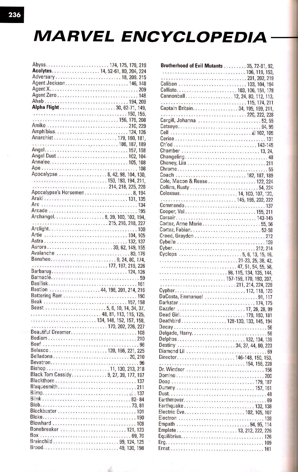 Read online Marvel Encyclopedia comic -  Issue # TPB 2 - 238