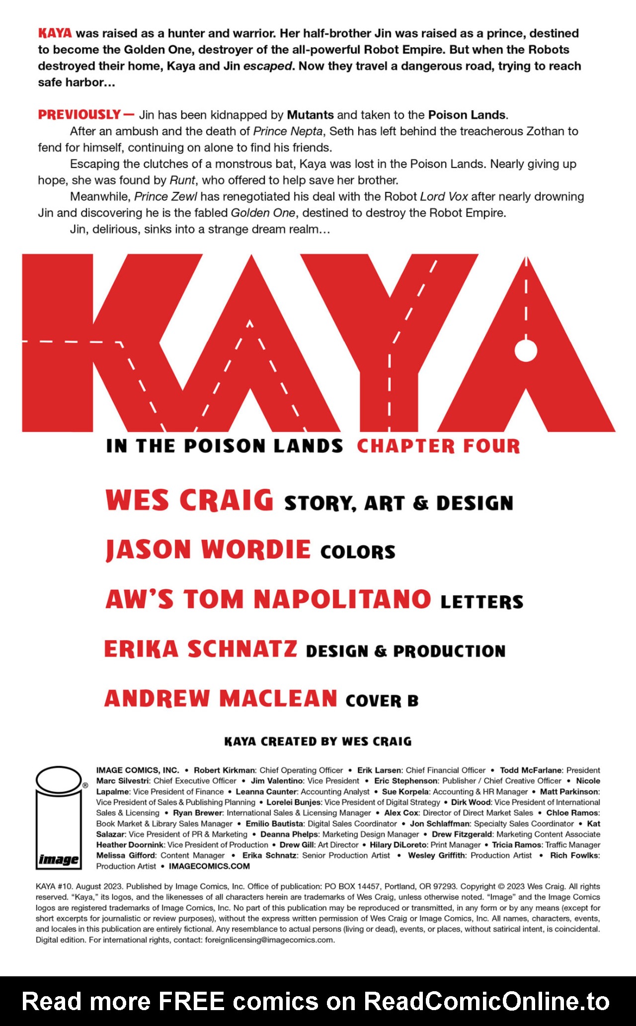 Read online Kaya comic -  Issue #10 - 2