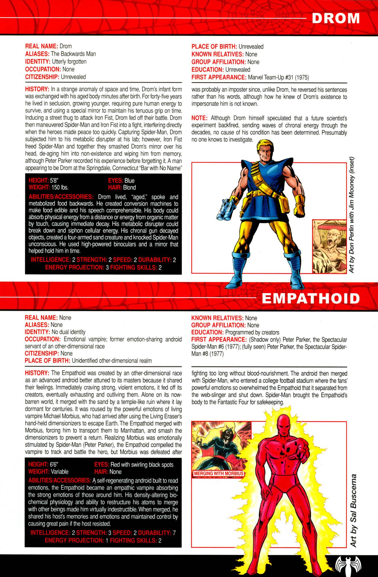 Read online The Official Handbook of the Marvel Universe: Spider-Man: Back In Black Handbook comic -  Issue # Full - 43