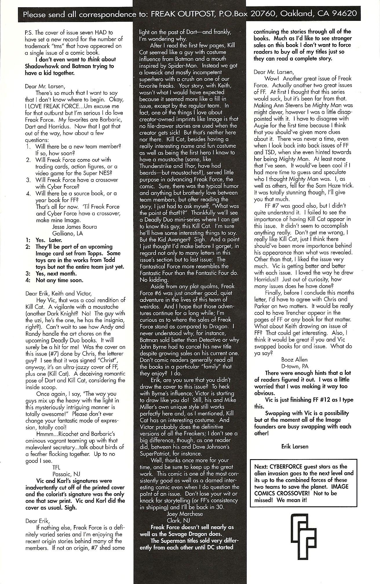Read online Freak Force (1993) comic -  Issue #8 - 32