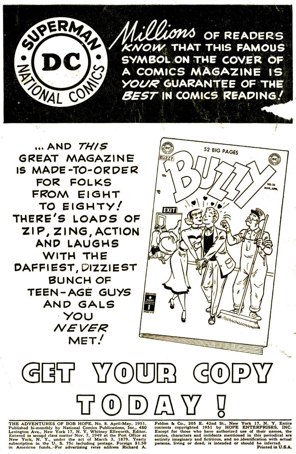 Read online The Adventures of Bob Hope comic -  Issue #8 - 2