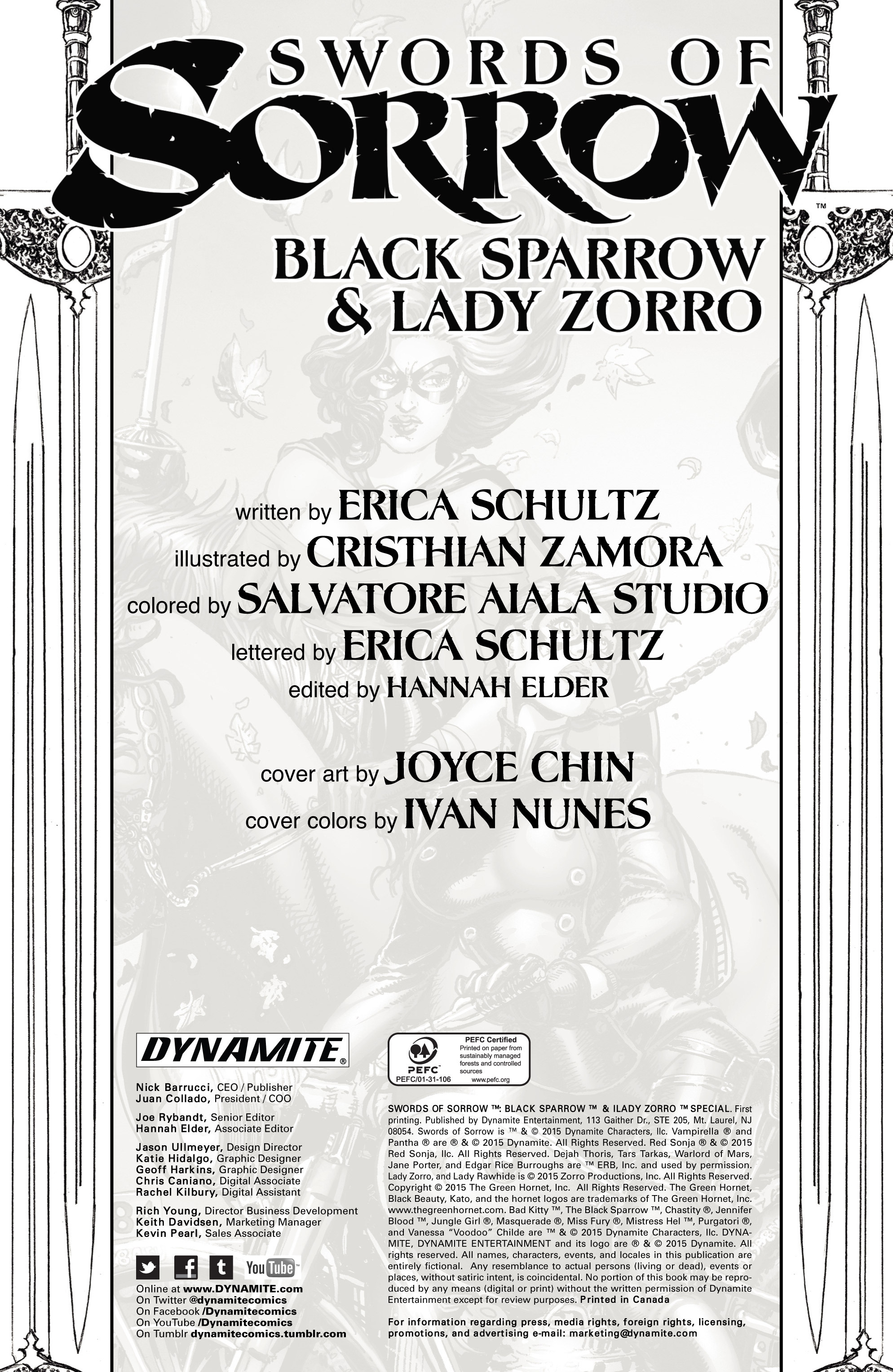Read online Swords of Sorrow: Black Sparrow & Lady Zorro Special comic -  Issue # Full - 2