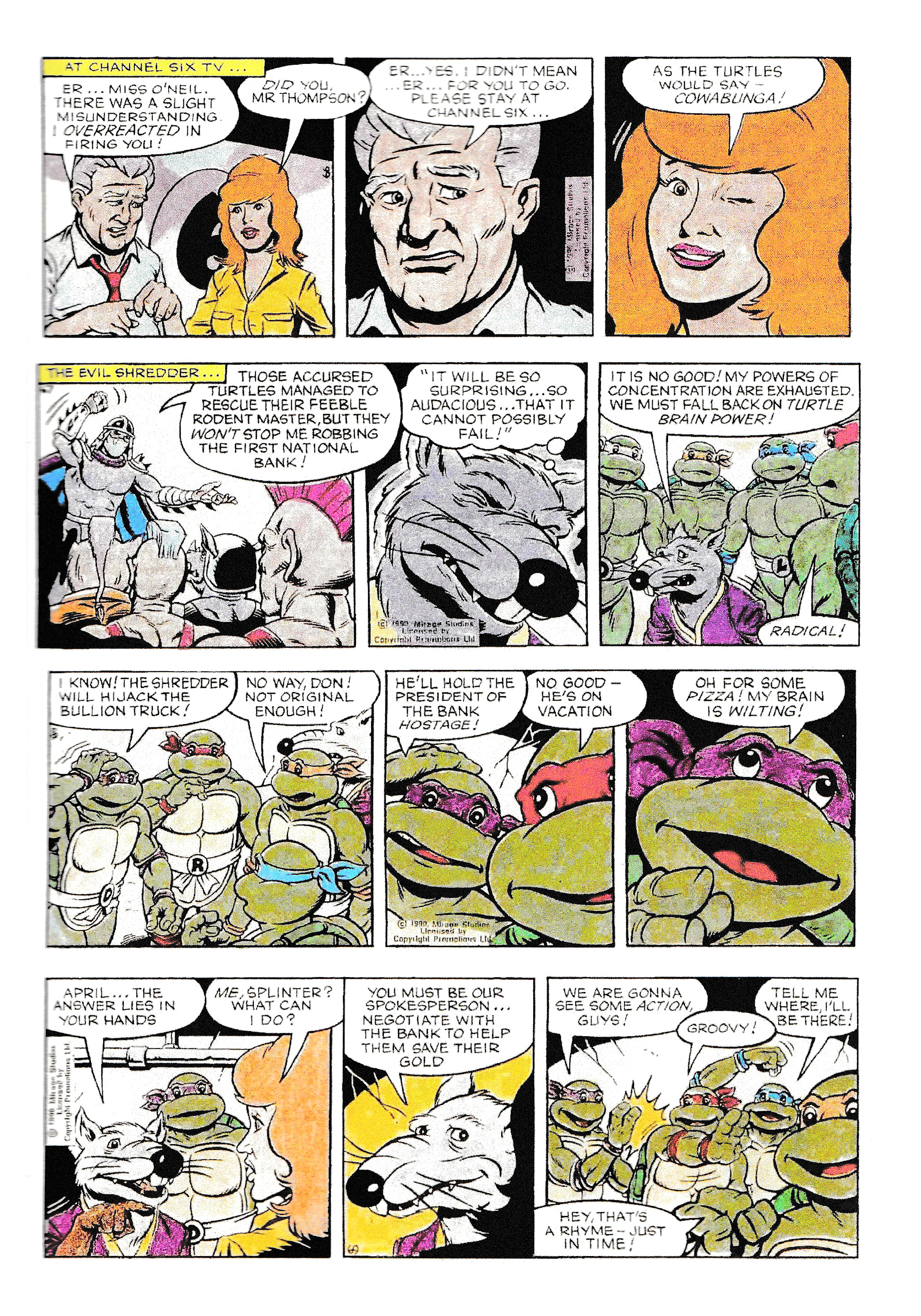Read online Teenage Mutant Ninja Turtles: Complete Newspaper Daily Comic Strip Collection comic -  Issue # TPB 1 - 24