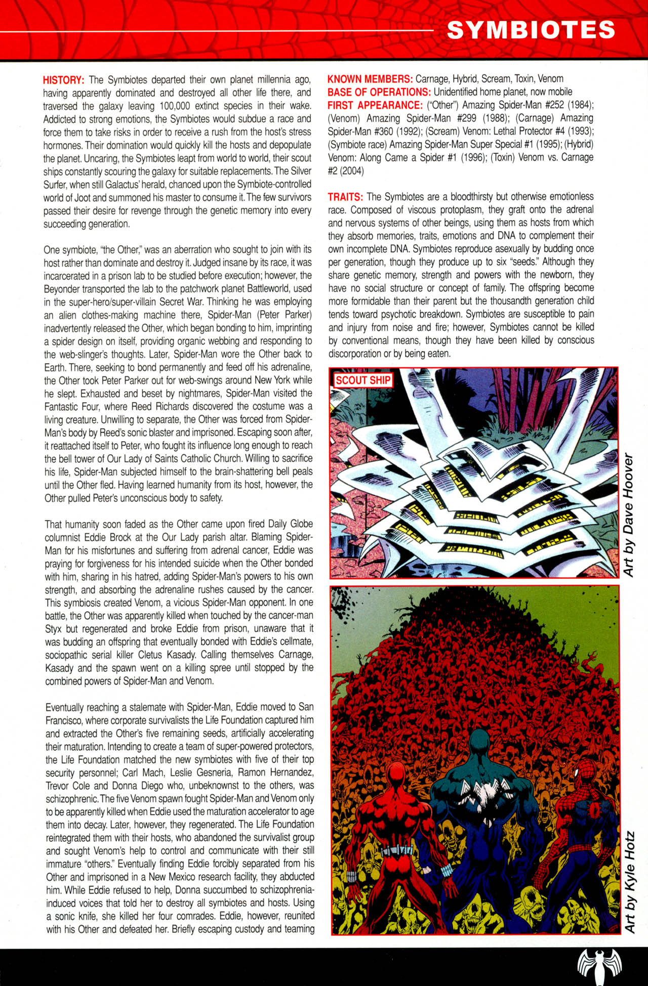 Read online The Official Handbook of the Marvel Universe: Spider-Man: Back In Black Handbook comic -  Issue # Full - 35