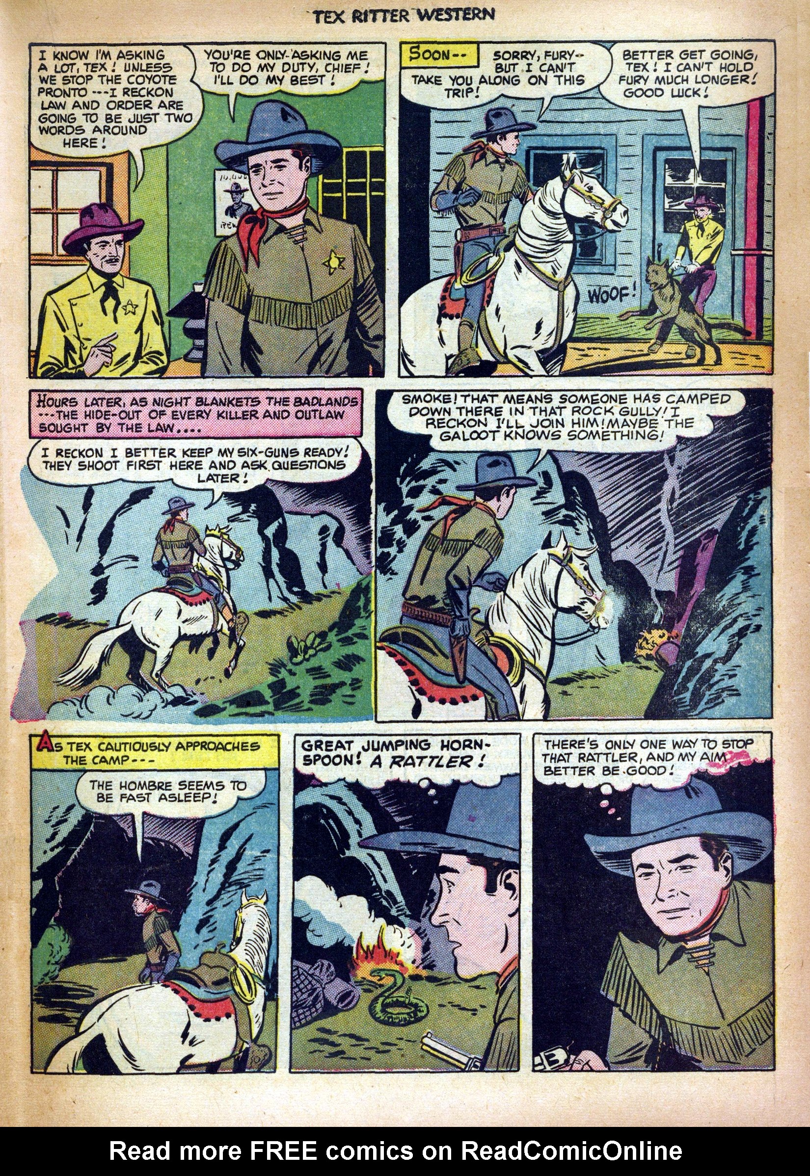 Read online Tex Ritter Western comic -  Issue #6 - 19