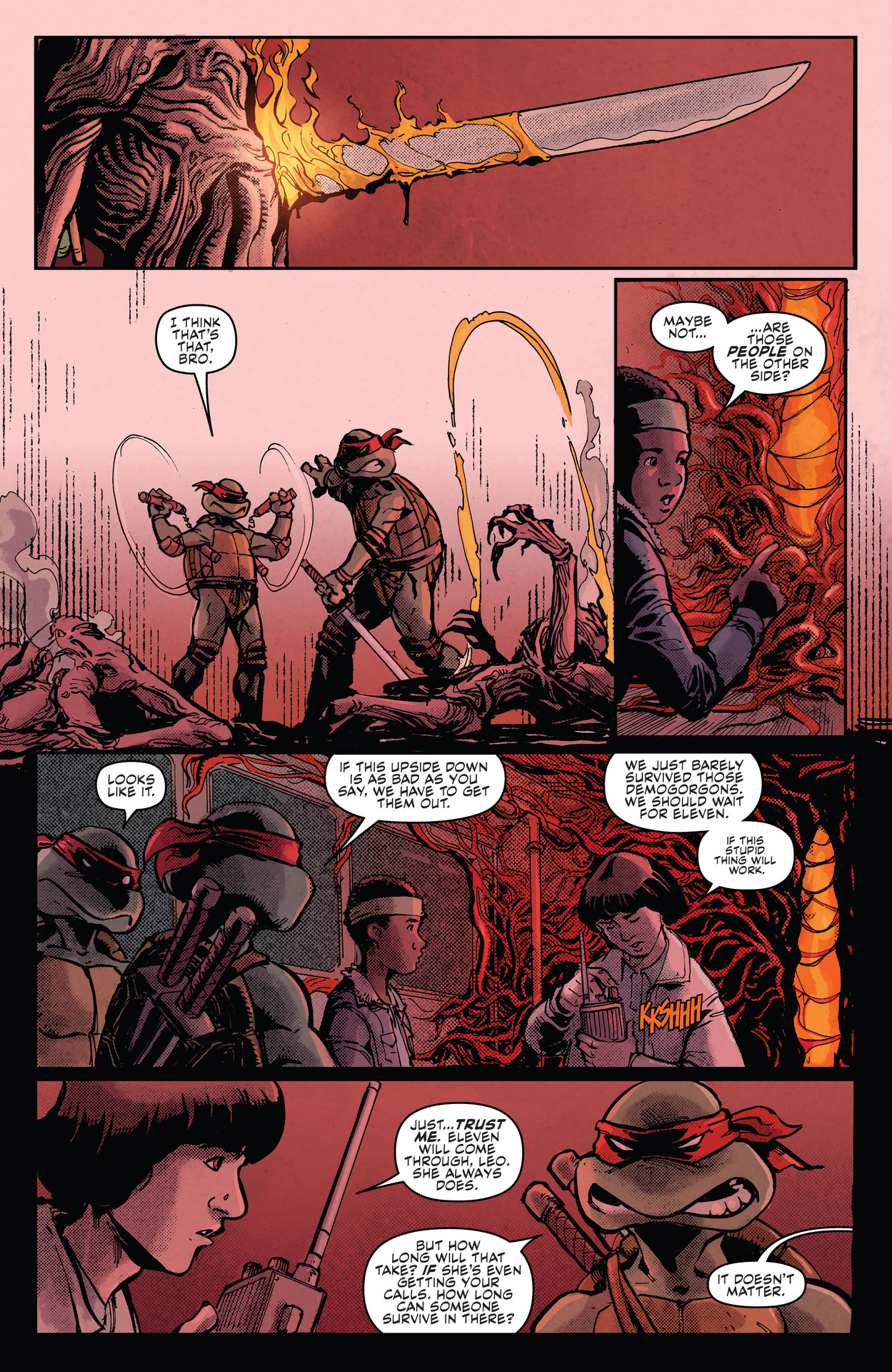 Read online Teenage Mutant Ninja Turtles x Stranger Things comic -  Issue #3 - 9
