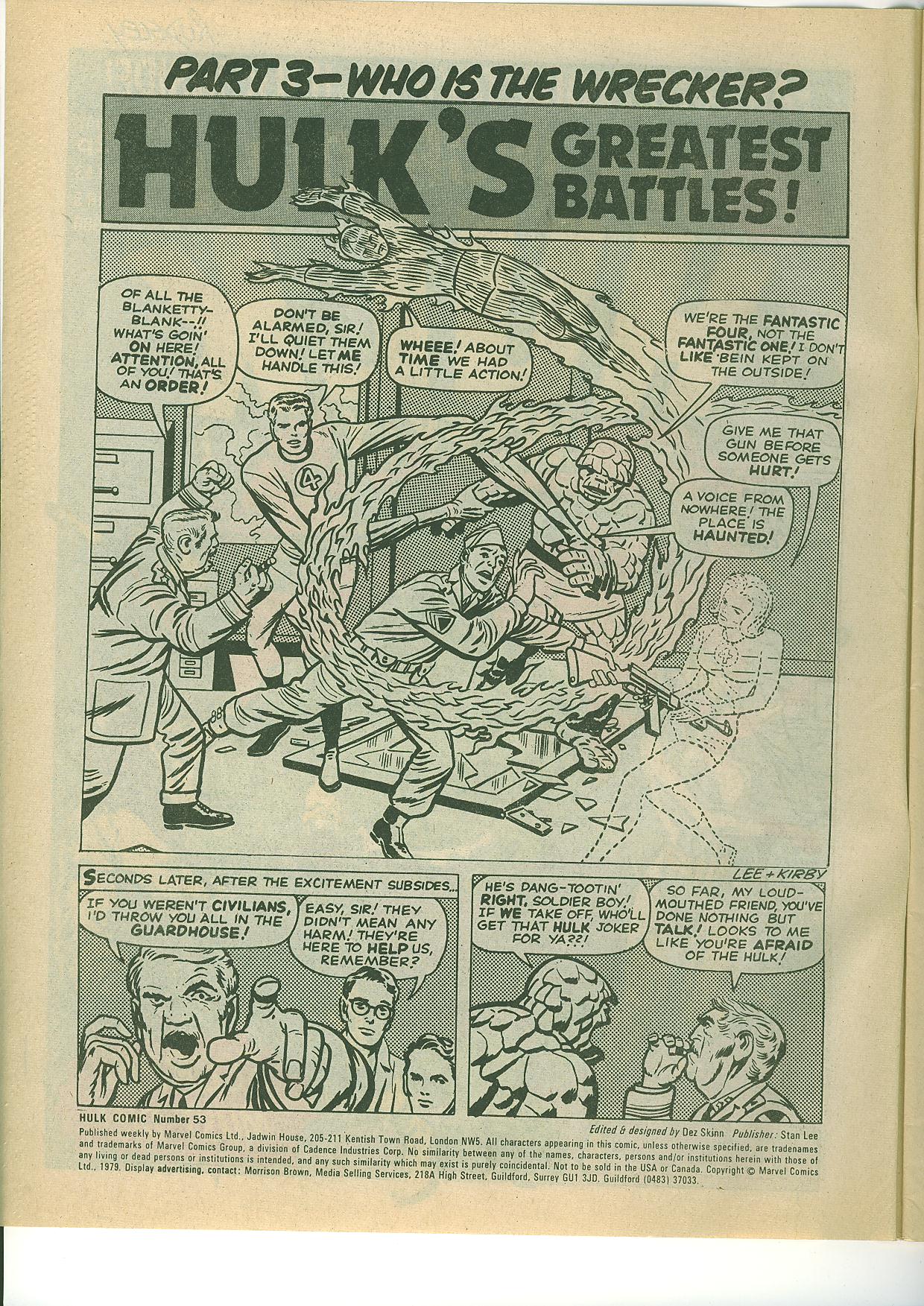 Read online The Incredible Hulk Weekly comic -  Issue #53 - 2