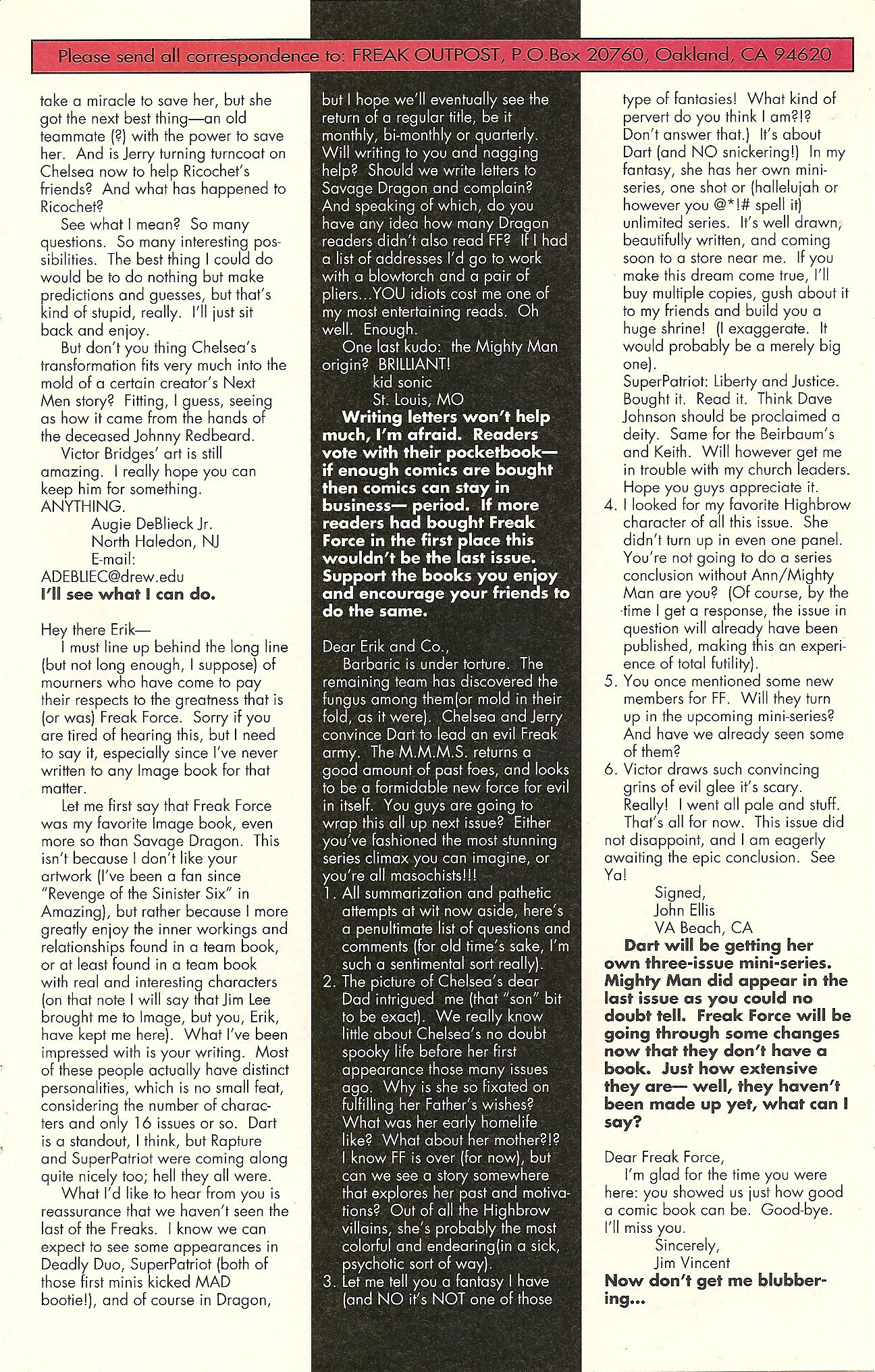 Read online Freak Force (1993) comic -  Issue #18 - 28