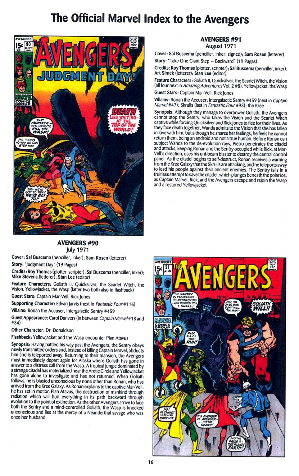 Read online The Official Marvel Index to the Avengers comic -  Issue #2 - 18