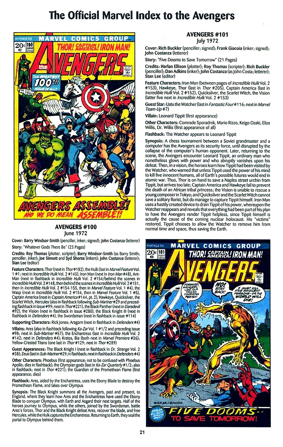 Read online The Official Marvel Index to the Avengers comic -  Issue #2 - 23
