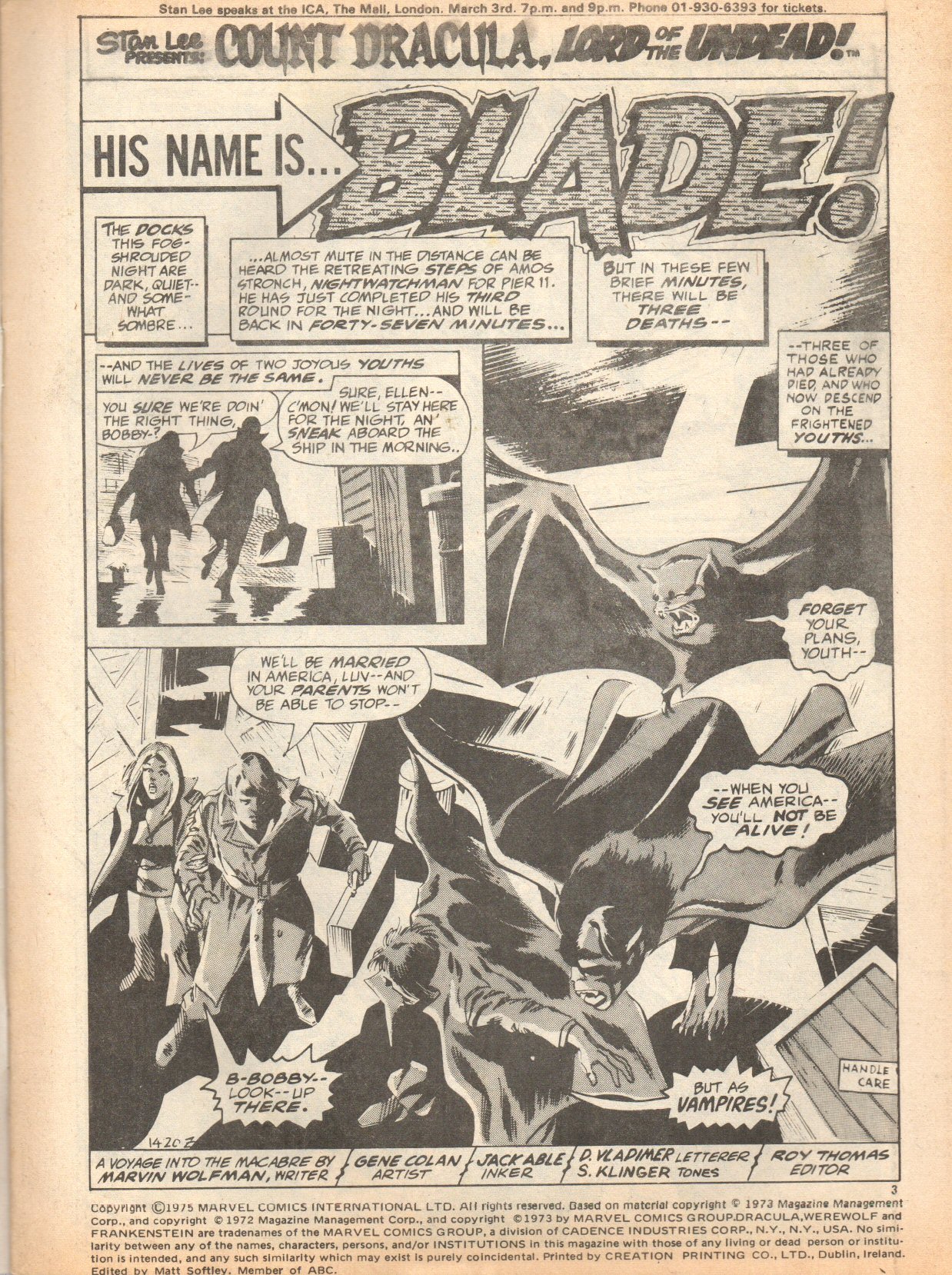 Read online Dracula Lives (1974) comic -  Issue #20 - 3