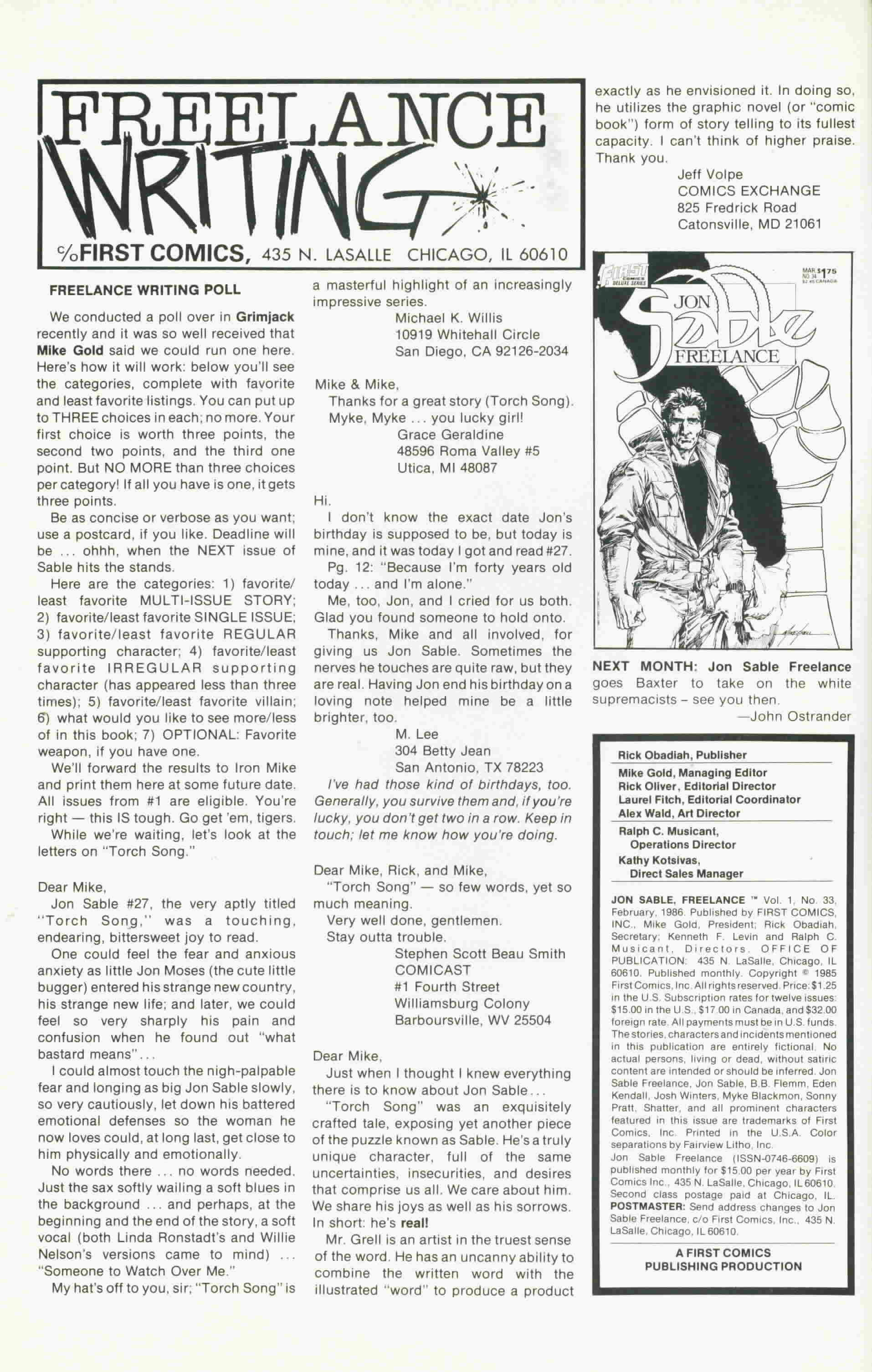 Read online Jon Sable, Freelance comic -  Issue #33 - 2