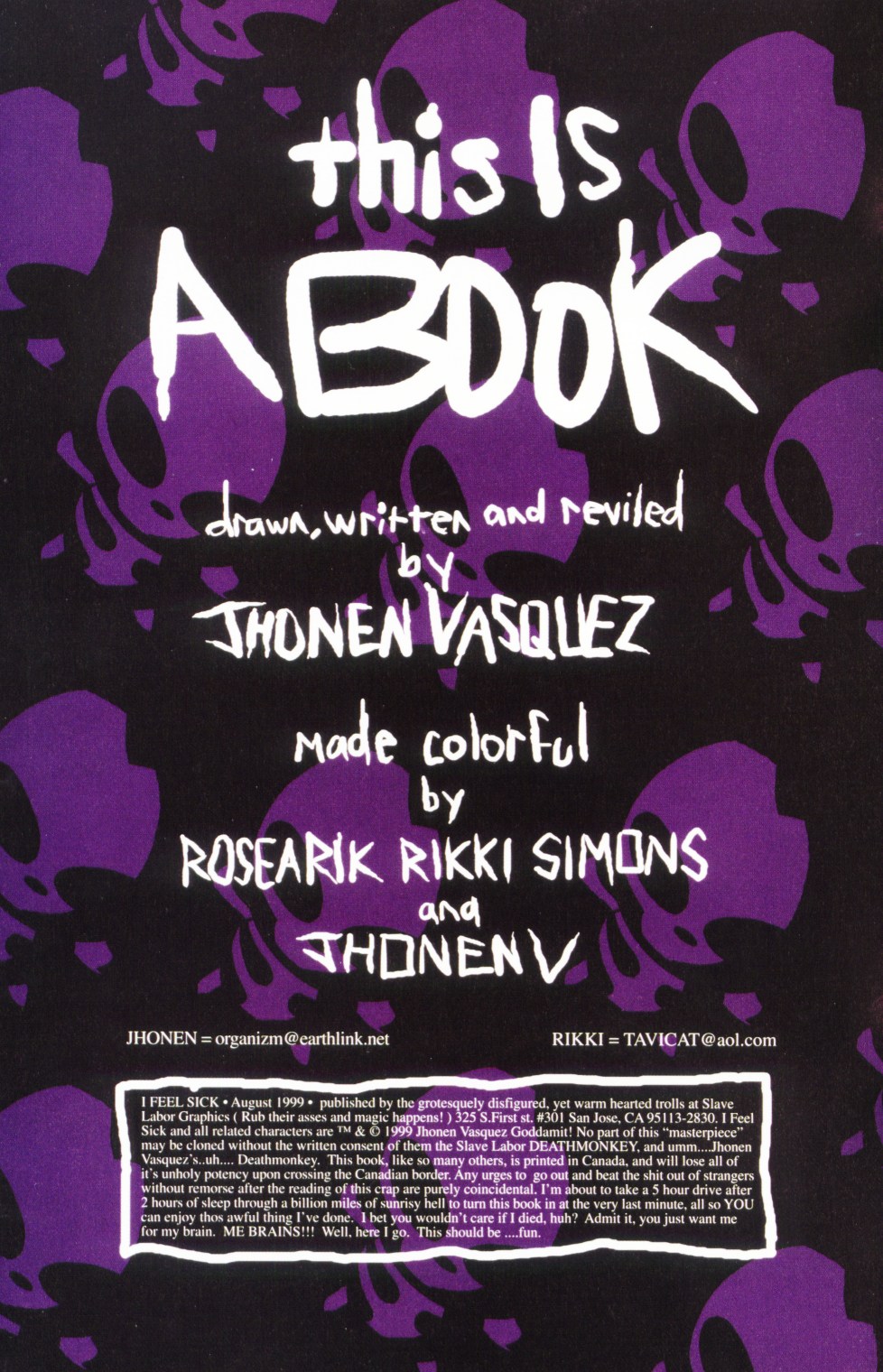 Read online I Feel Sick comic -  Issue #1 - 2