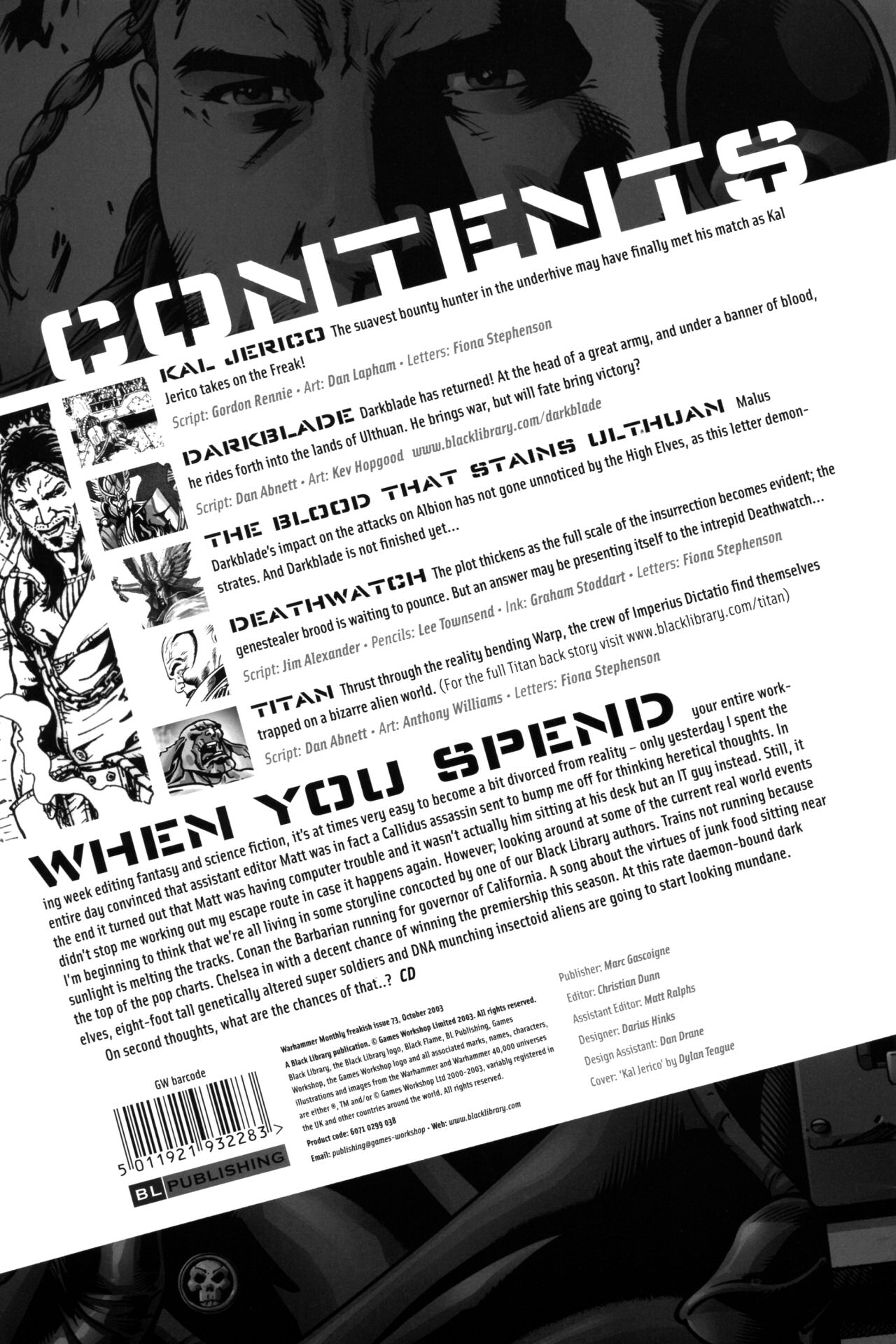 Read online Warhammer Monthly comic -  Issue #73 - 2
