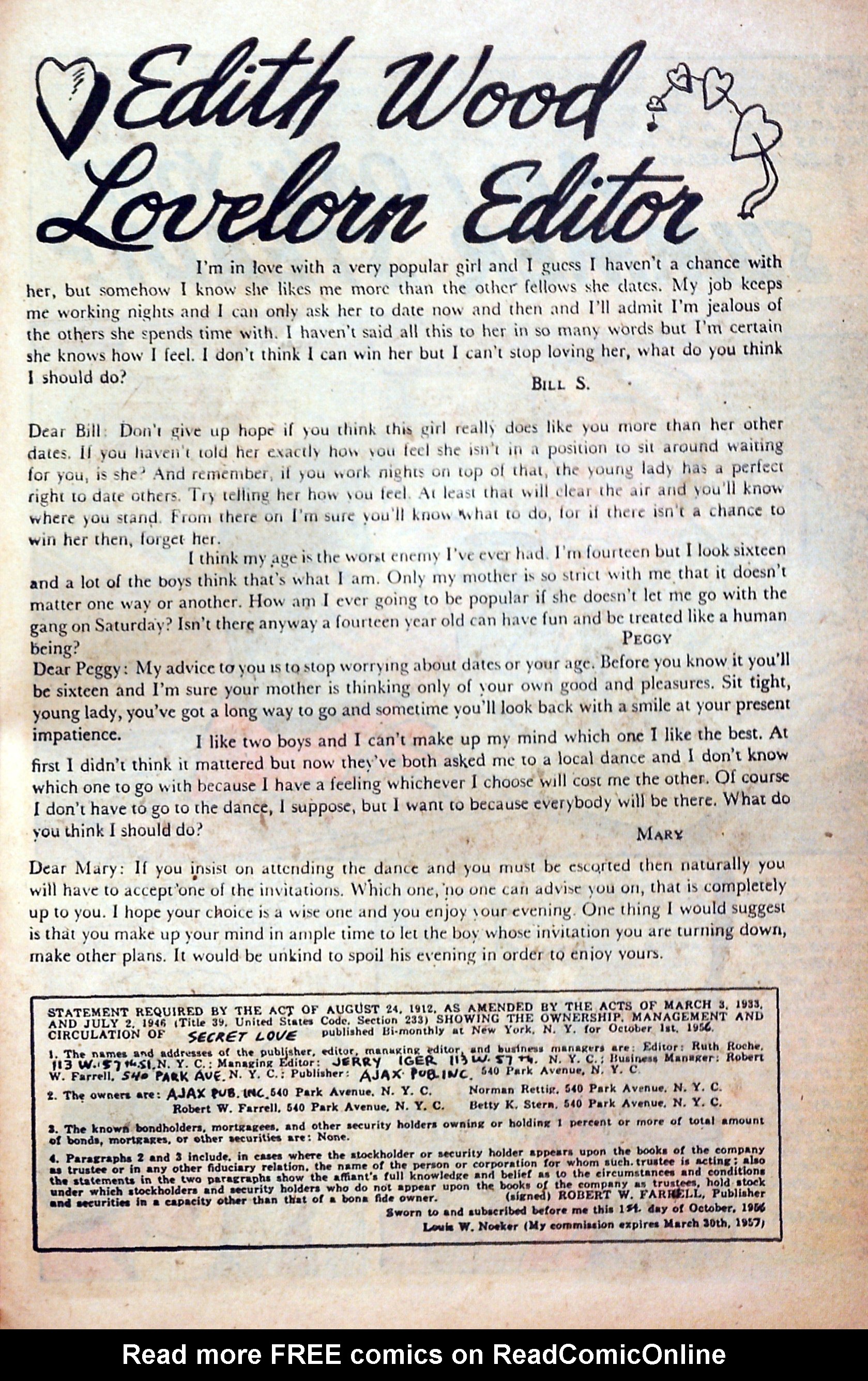 Read online Secret Love comic -  Issue #1 - 27