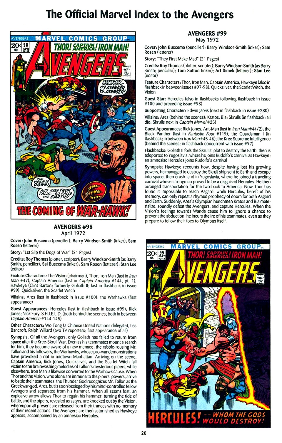 Read online The Official Marvel Index to the Avengers comic -  Issue #2 - 22