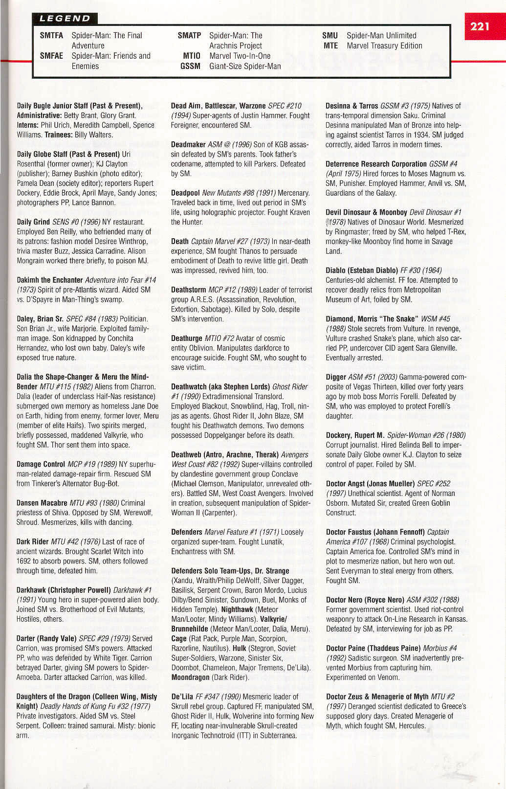 Read online Marvel Encyclopedia comic -  Issue # TPB 4 - 220