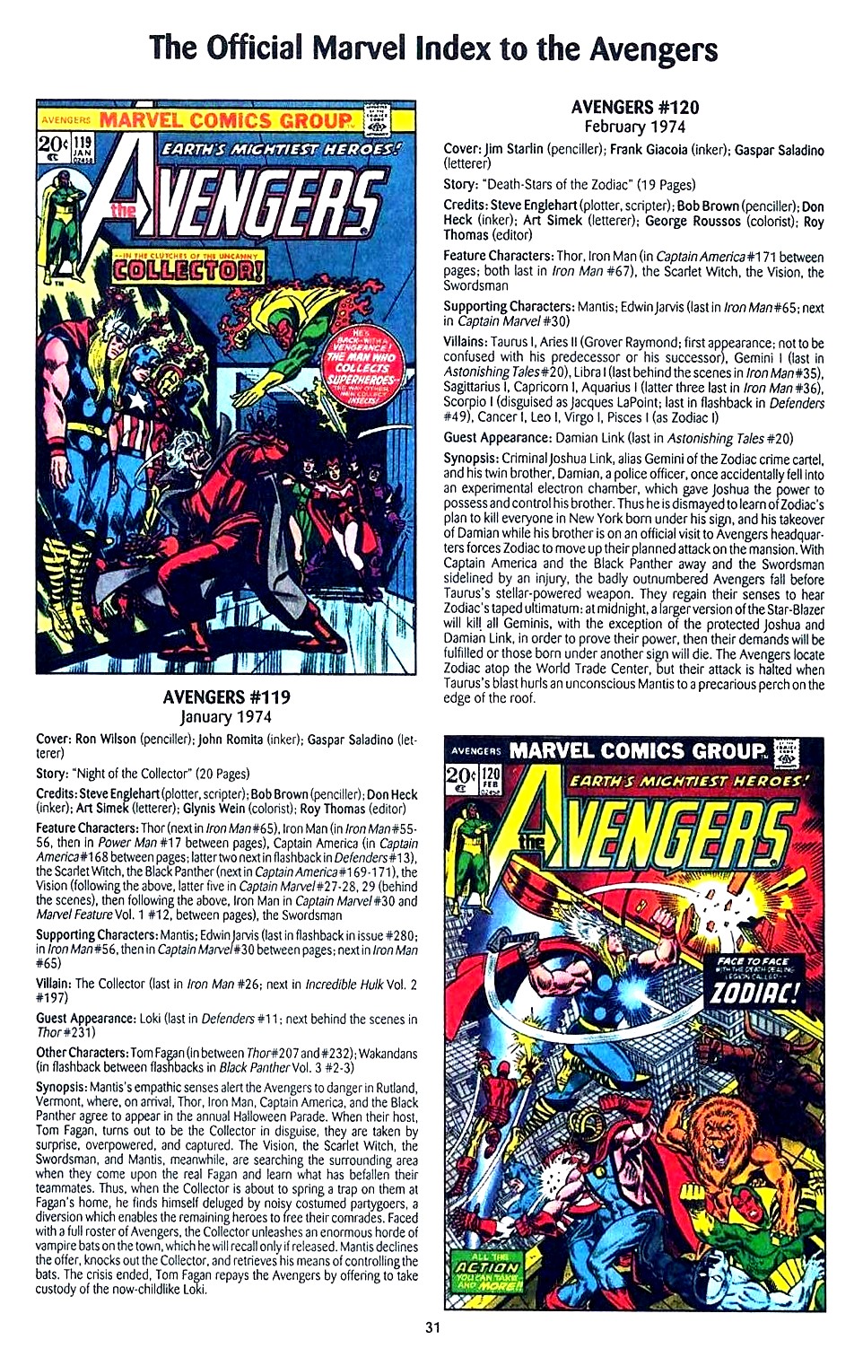 Read online The Official Marvel Index to the Avengers comic -  Issue #2 - 33