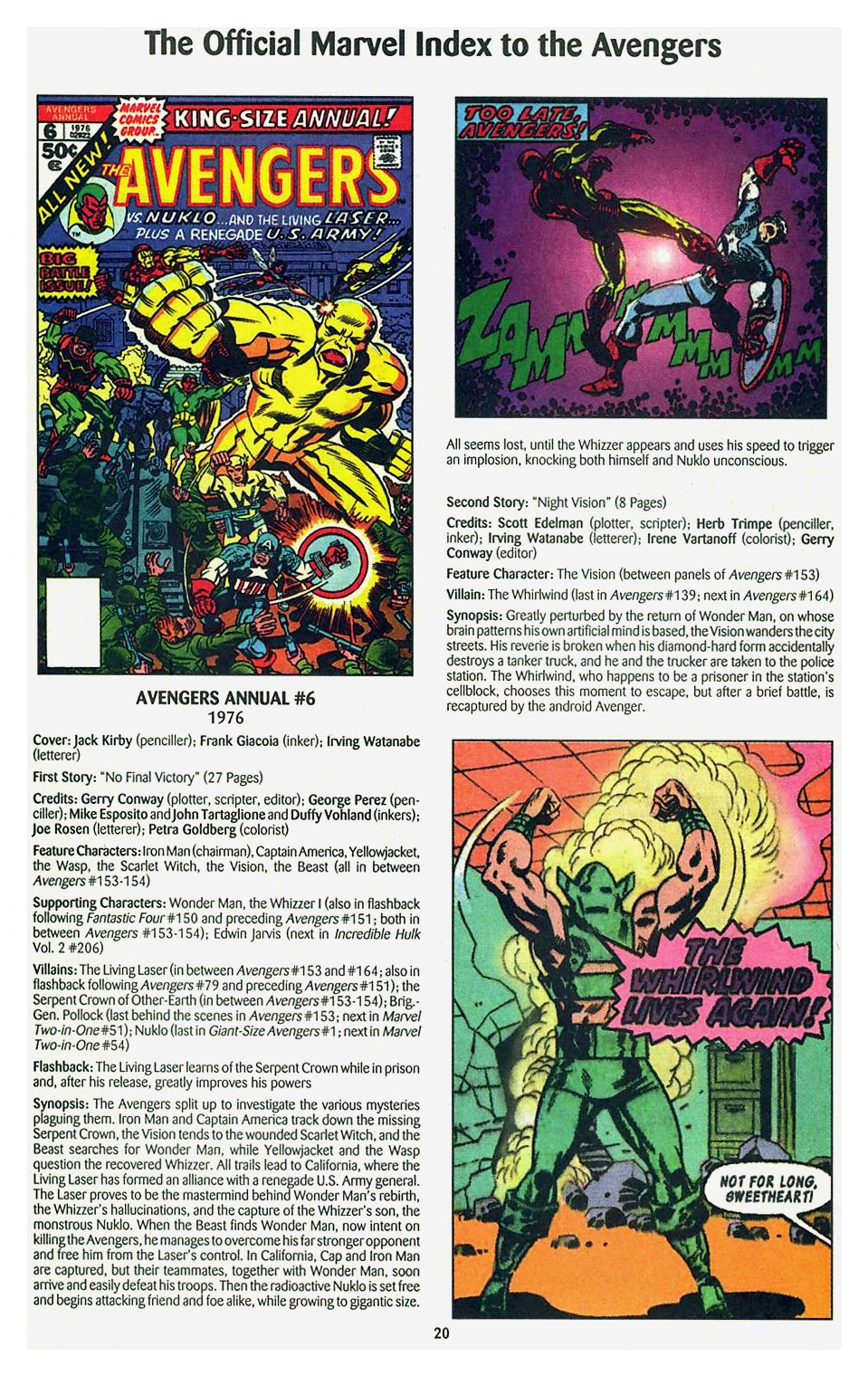 Read online The Official Marvel Index to the Avengers comic -  Issue #3 - 22