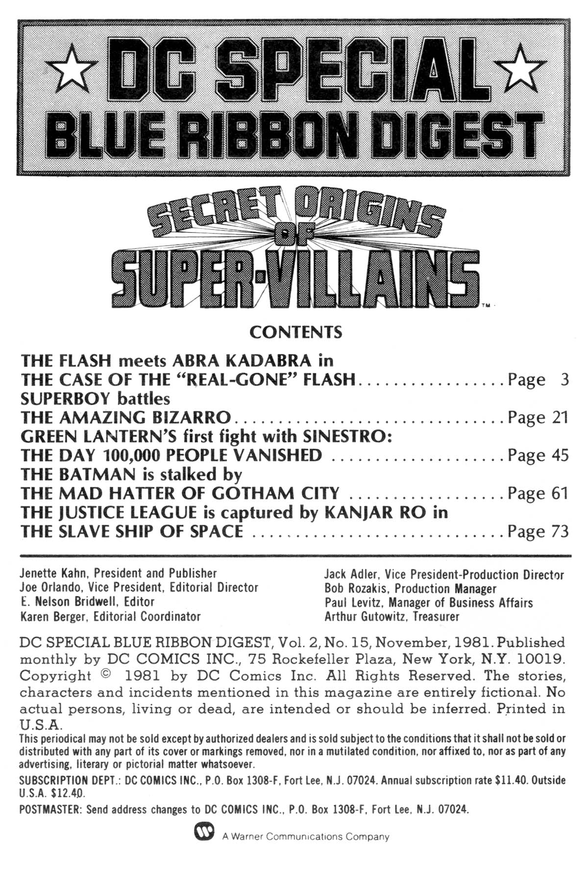 Read online DC Special Blue Ribbon Digest comic -  Issue #15 - 2