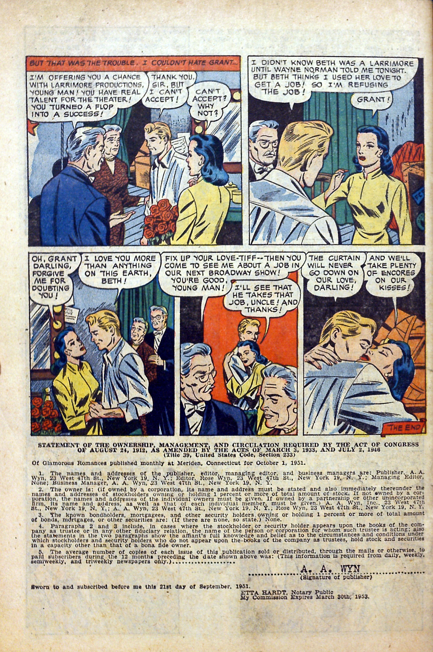 Read online Glamorous Romances comic -  Issue #59 - 34