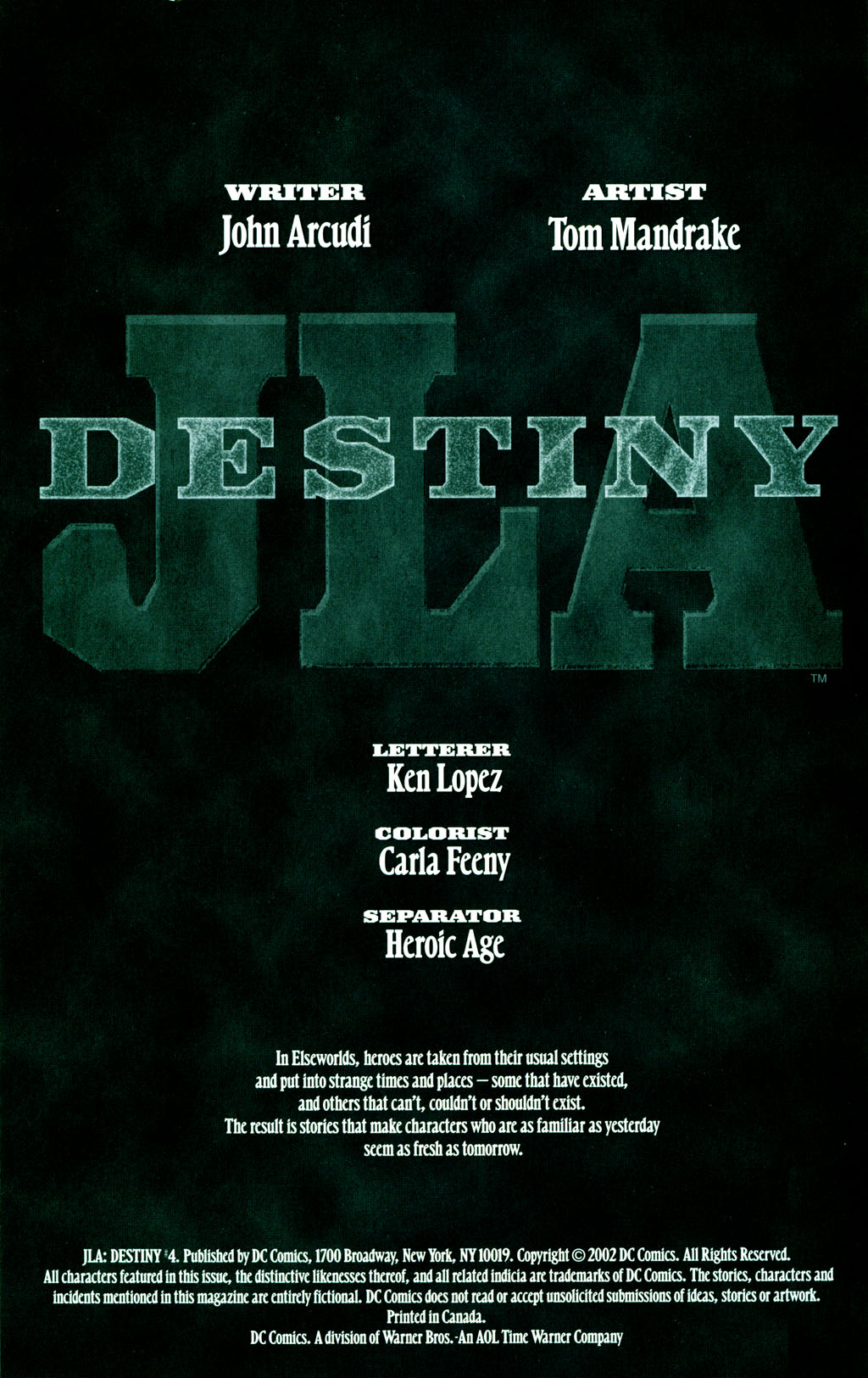 Read online JLA: Destiny comic -  Issue #4 - 2