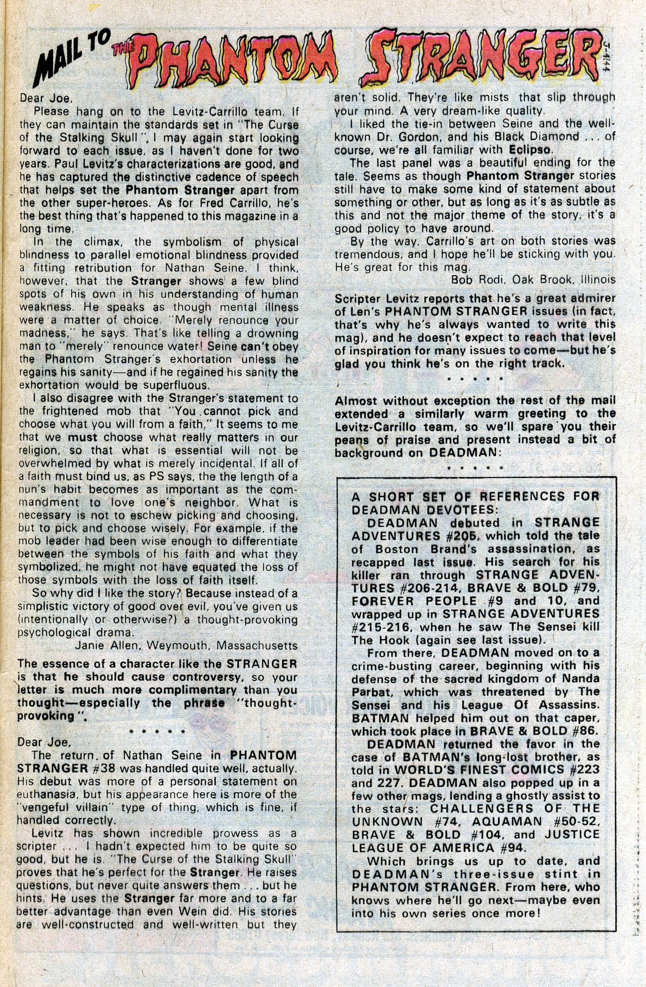 Read online The Phantom Stranger (1969) comic -  Issue #40 - 33