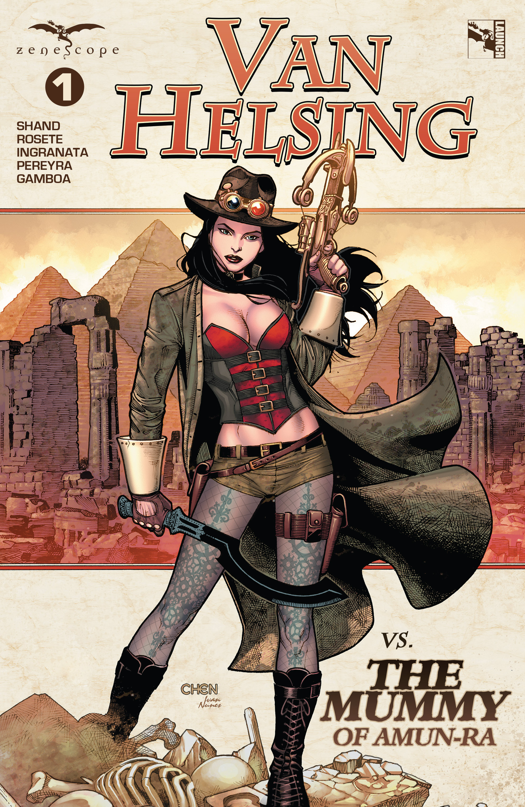 Read online Van Helsing vs The Mummy of Amun-Ra comic -  Issue #1 - 1